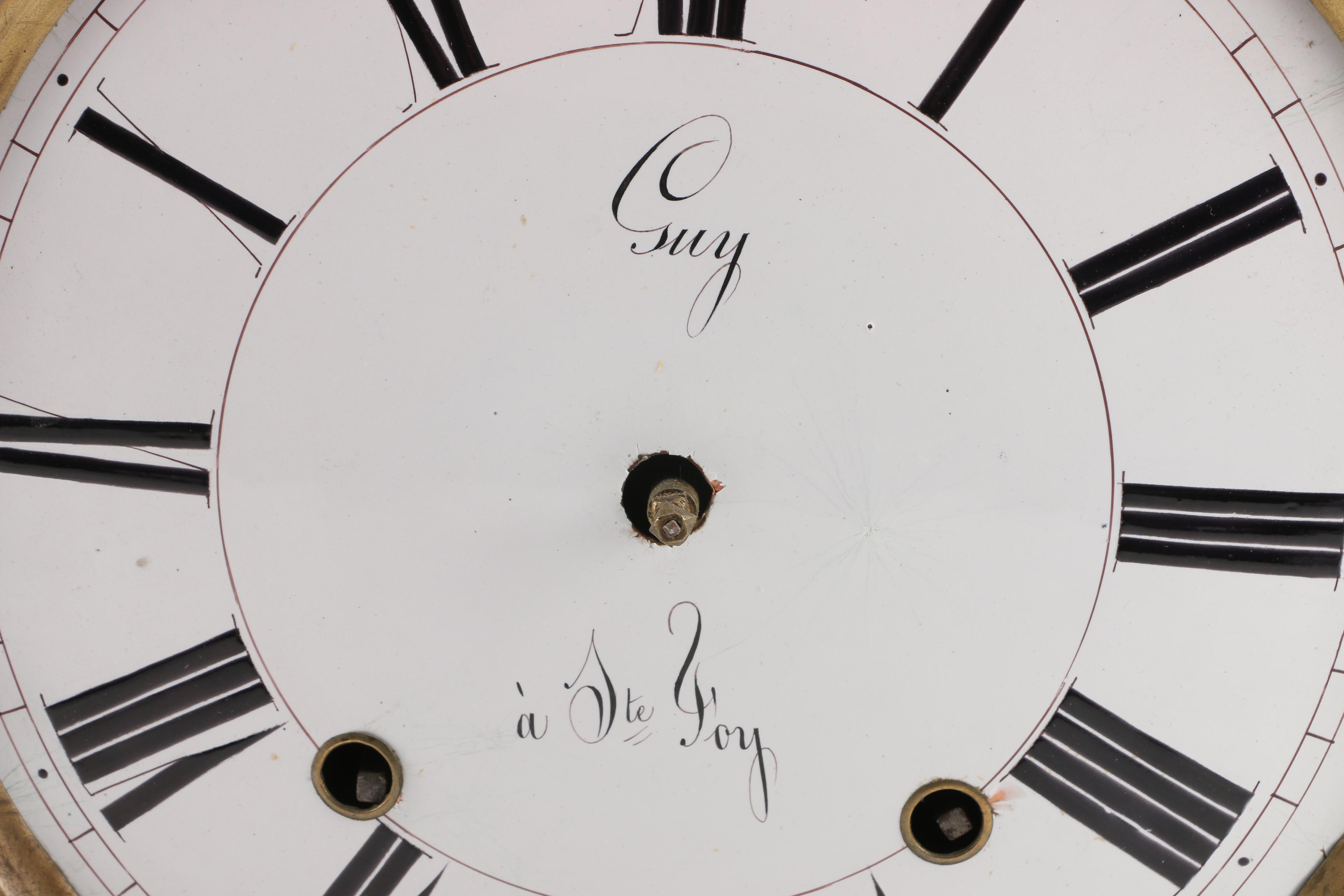 19th Century French Morbier Pendulum Wall Clock