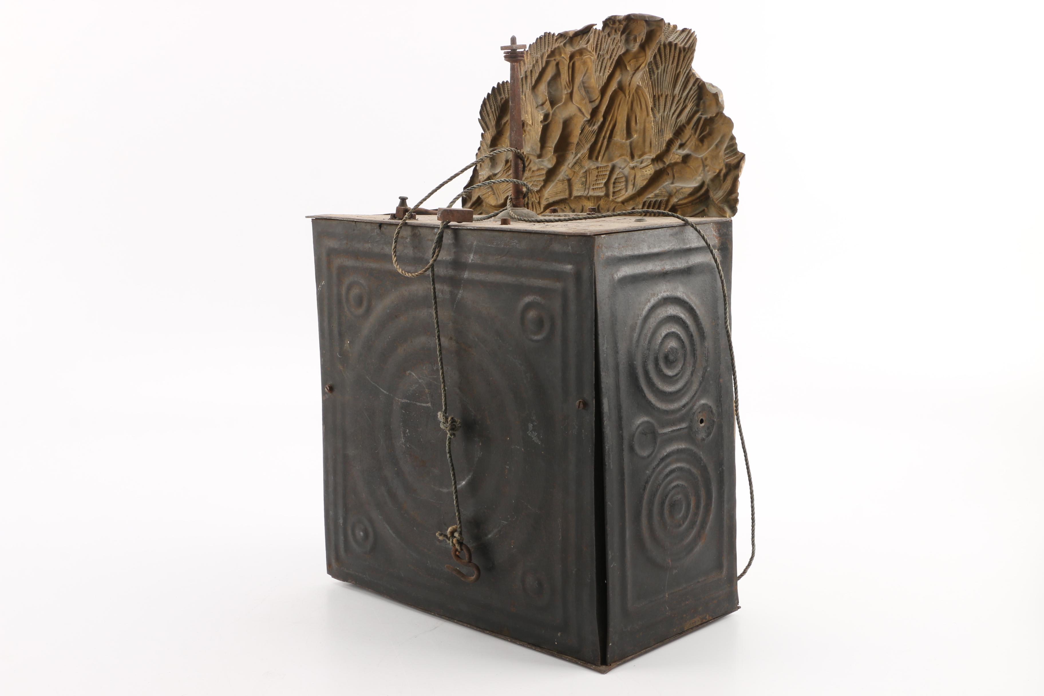 19th Century French Morbier Pendulum Wall Clock