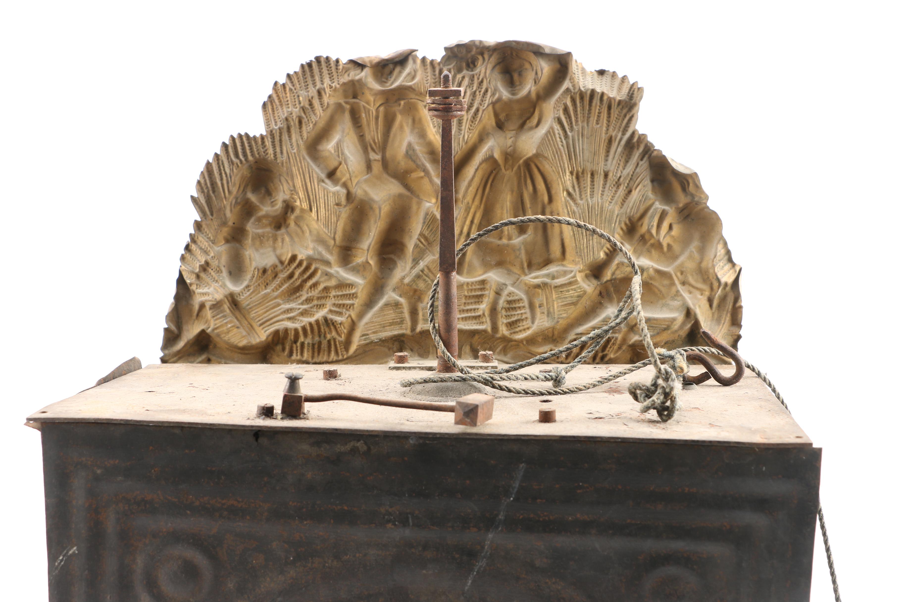 19th Century French Morbier Pendulum Wall Clock