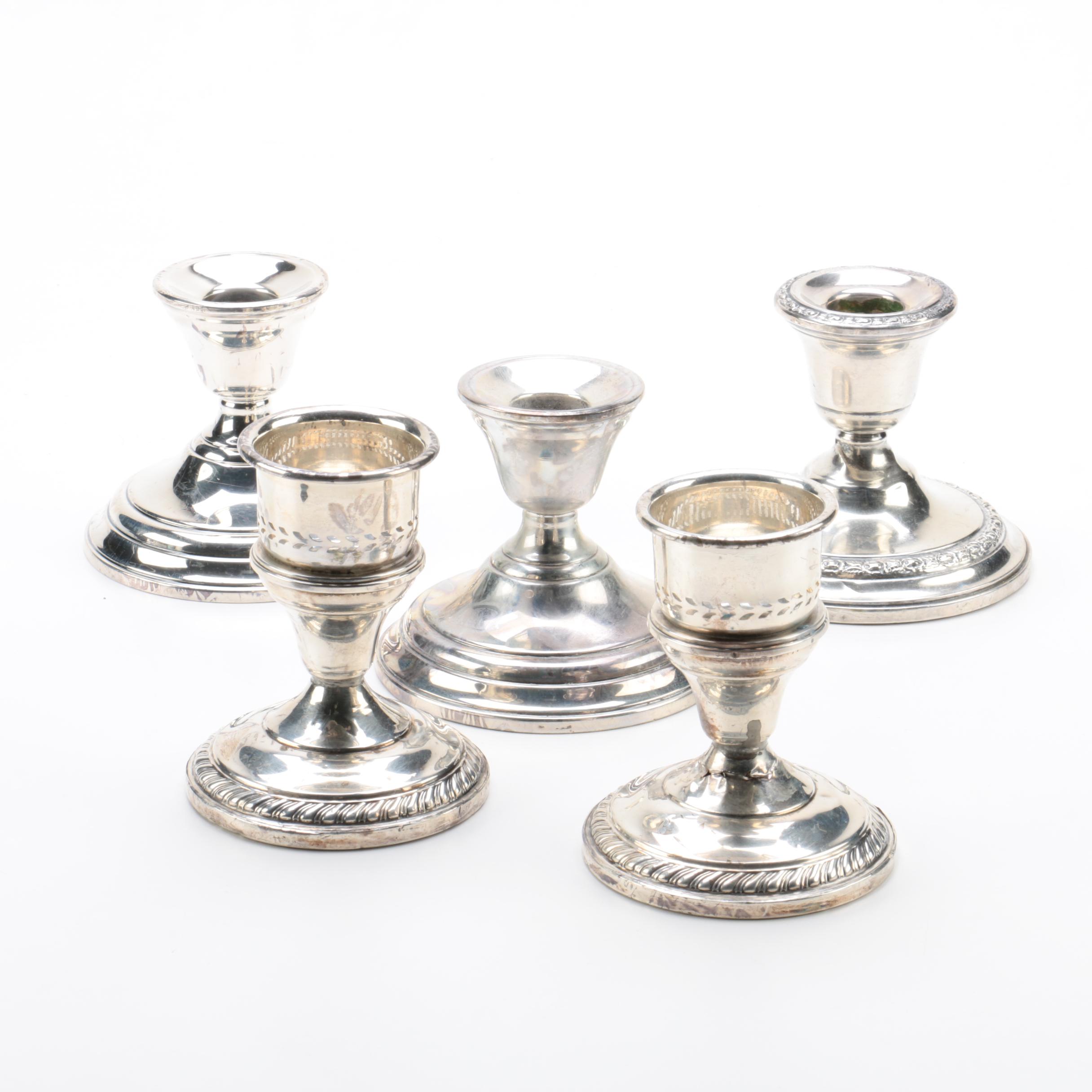 International Silver Co. "Berkeley" Weighted Sterling Candleholders and Others