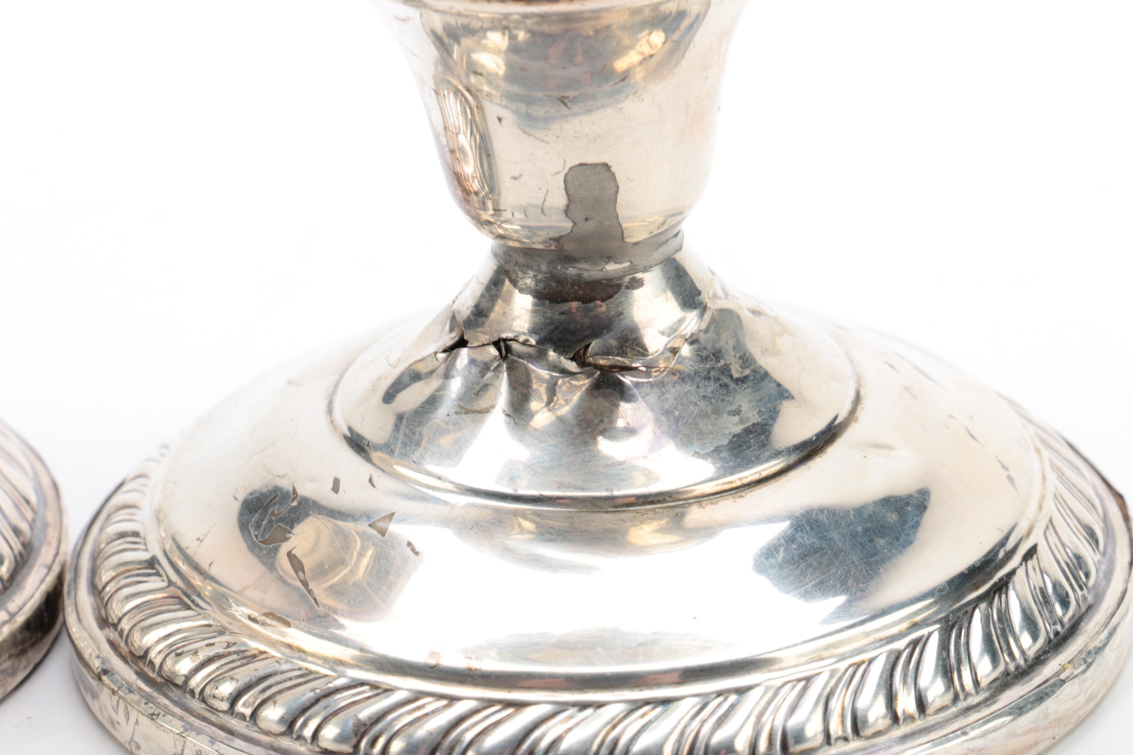 International Silver Co. "Berkeley" Weighted Sterling Candleholders and Others