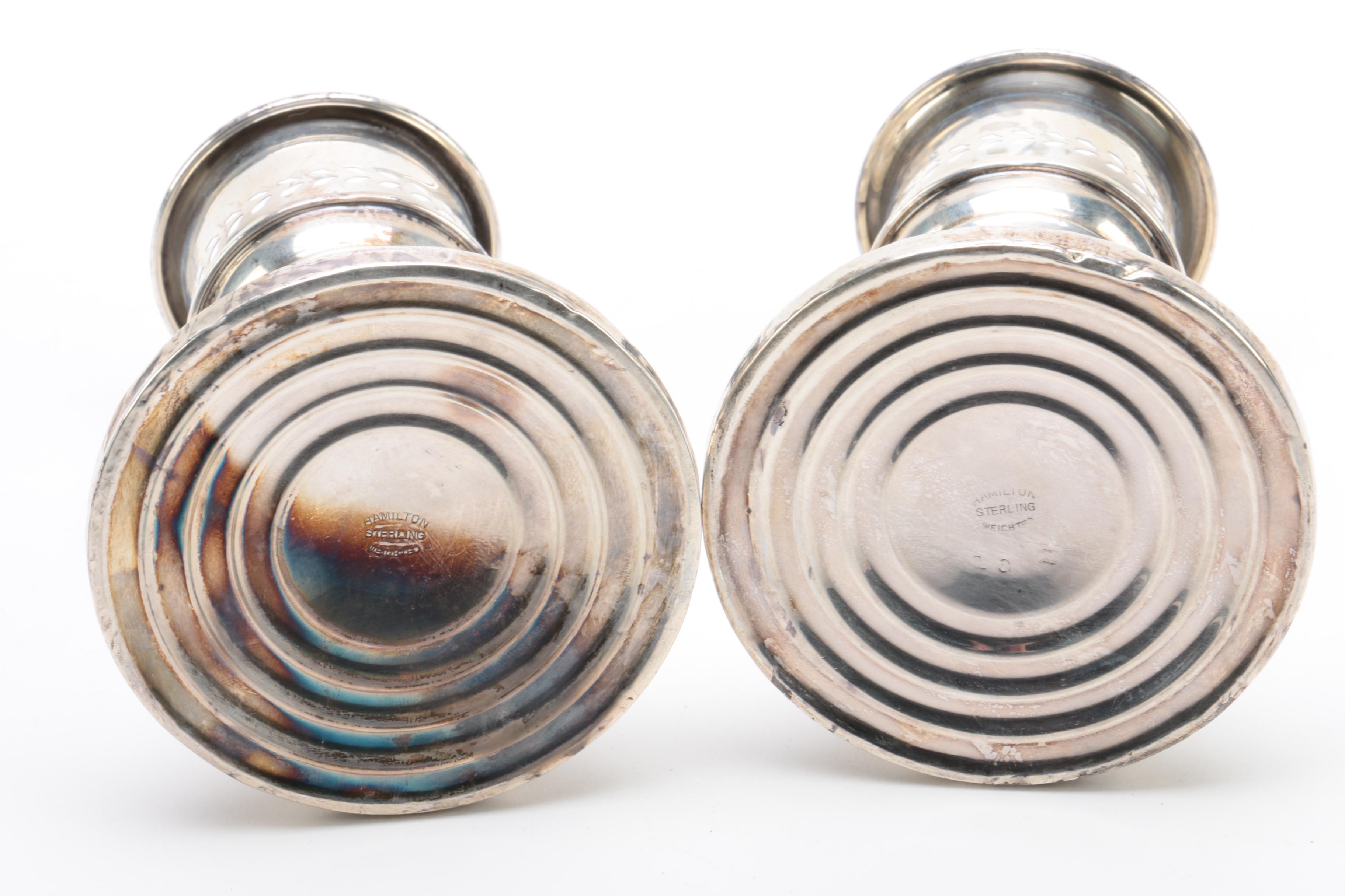 International Silver Co. "Berkeley" Weighted Sterling Candleholders and Others