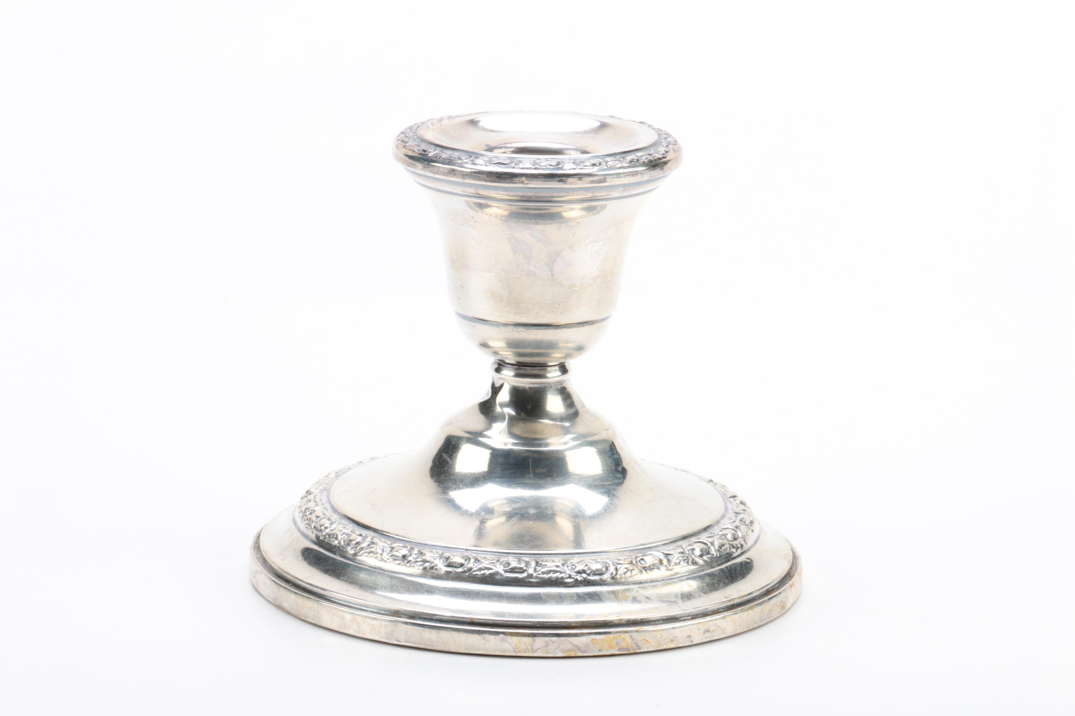 International Silver Co. "Berkeley" Weighted Sterling Candleholders and Others