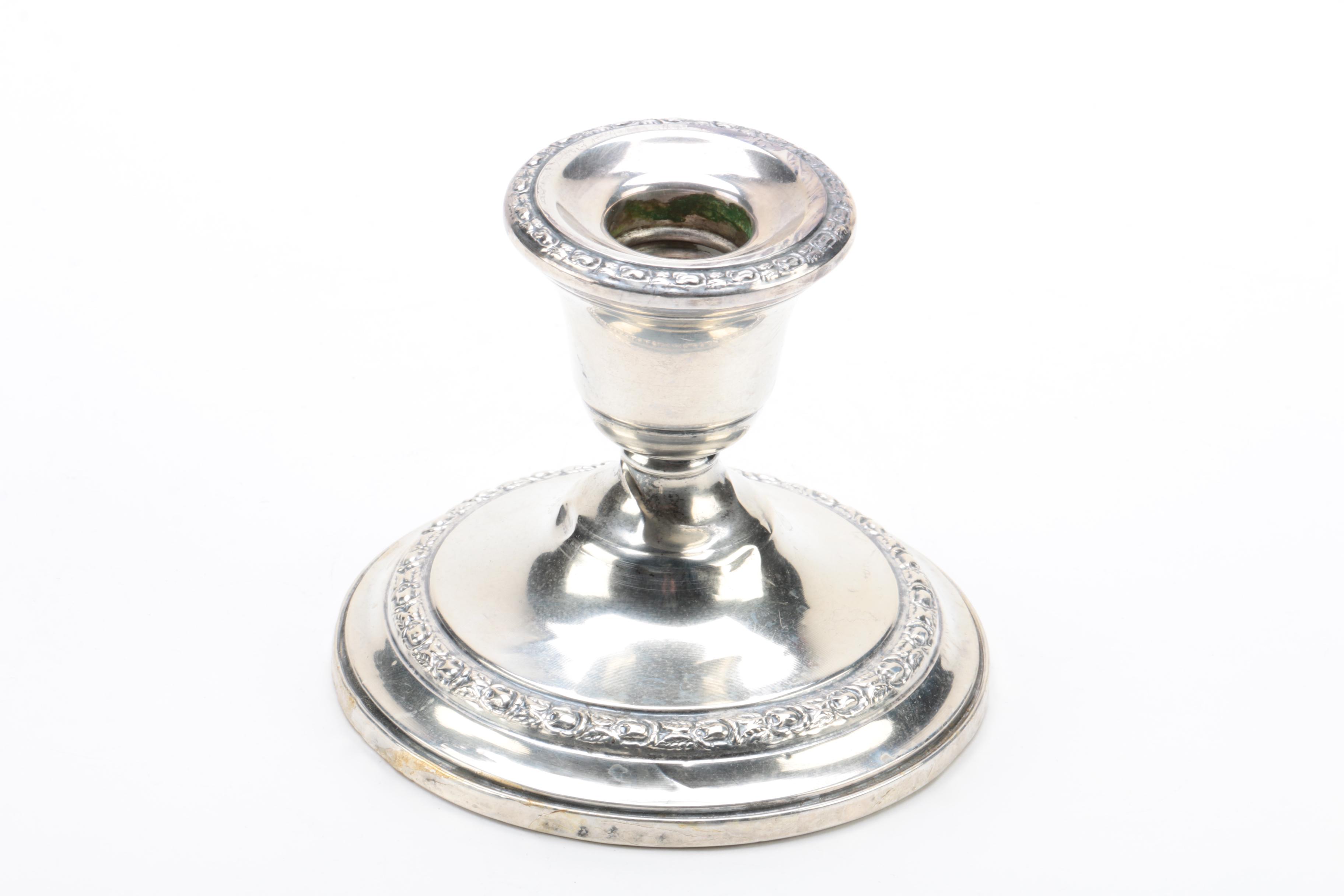 International Silver Co. "Berkeley" Weighted Sterling Candleholders and Others