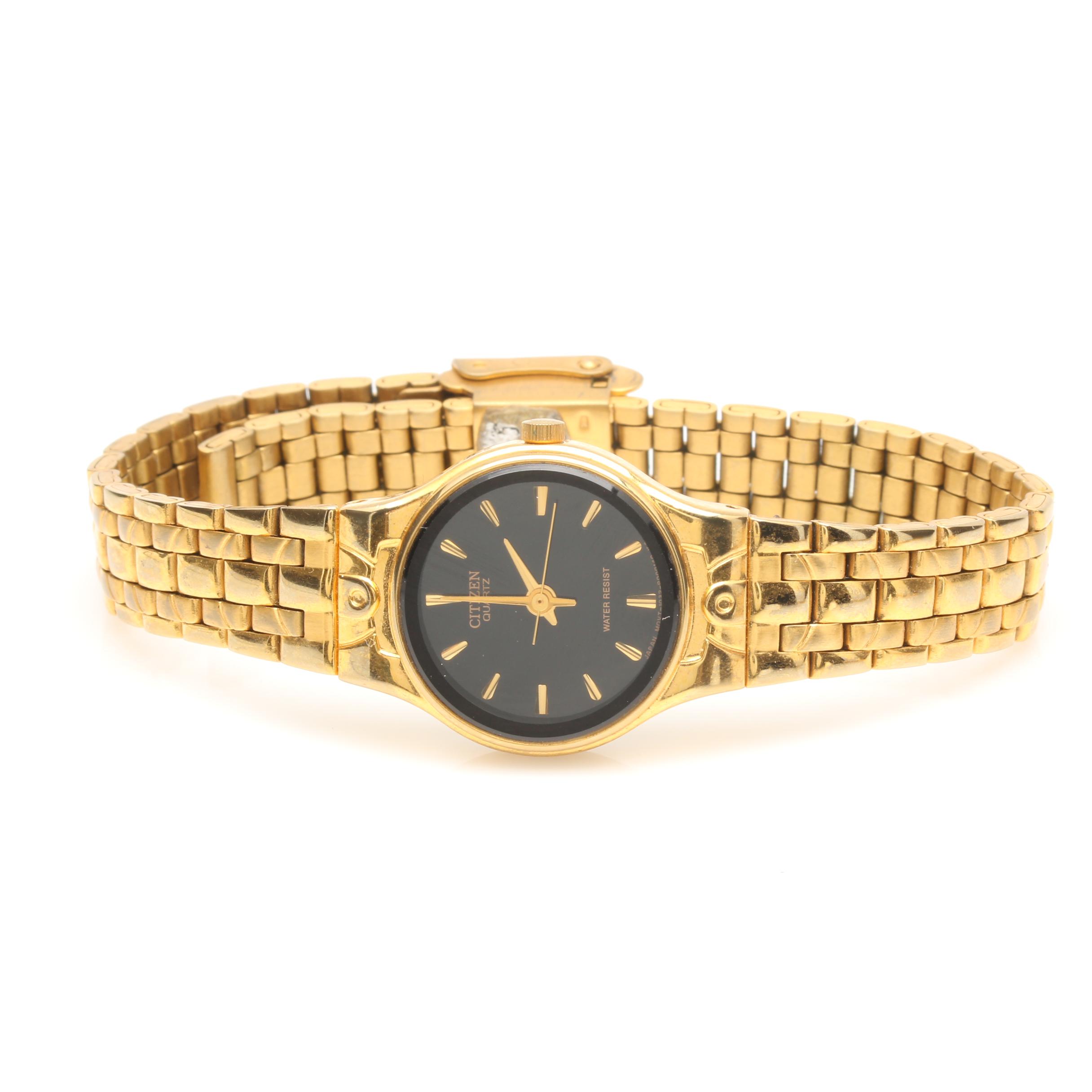 Croton Diamond Accent and Citizen Gold Tone Watches