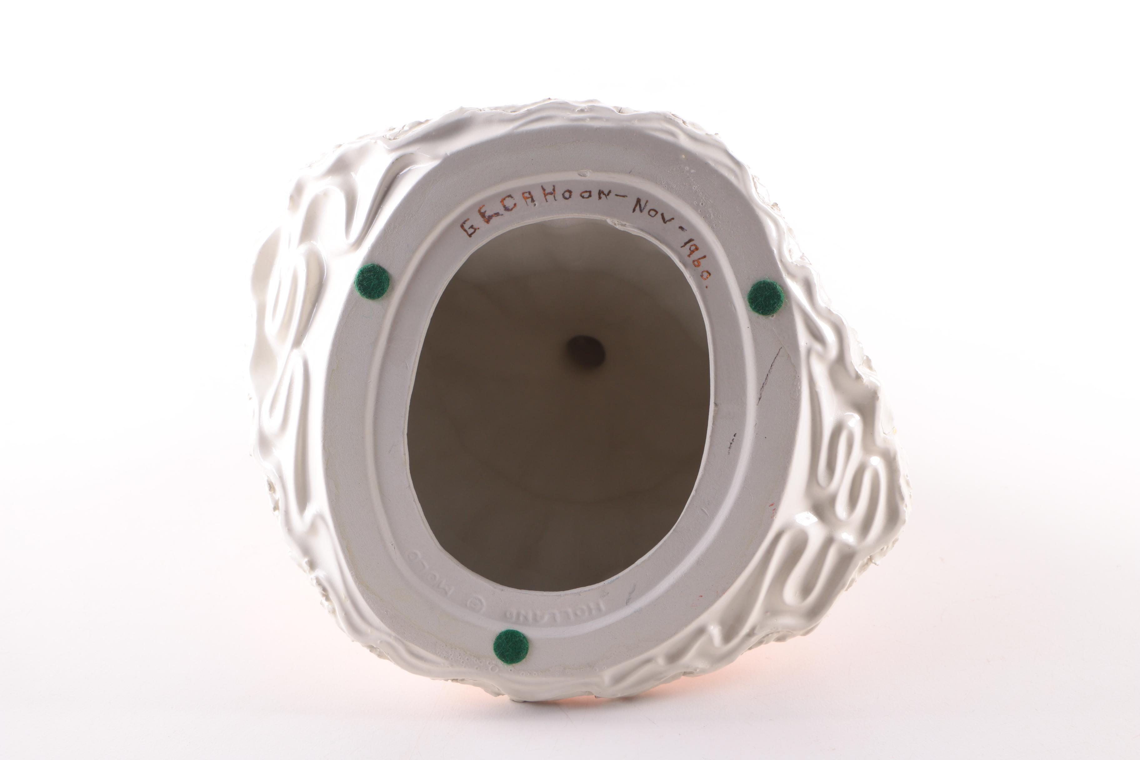 Vintage Holland Mold Ceramic Figurine of Woman in Pink Dress