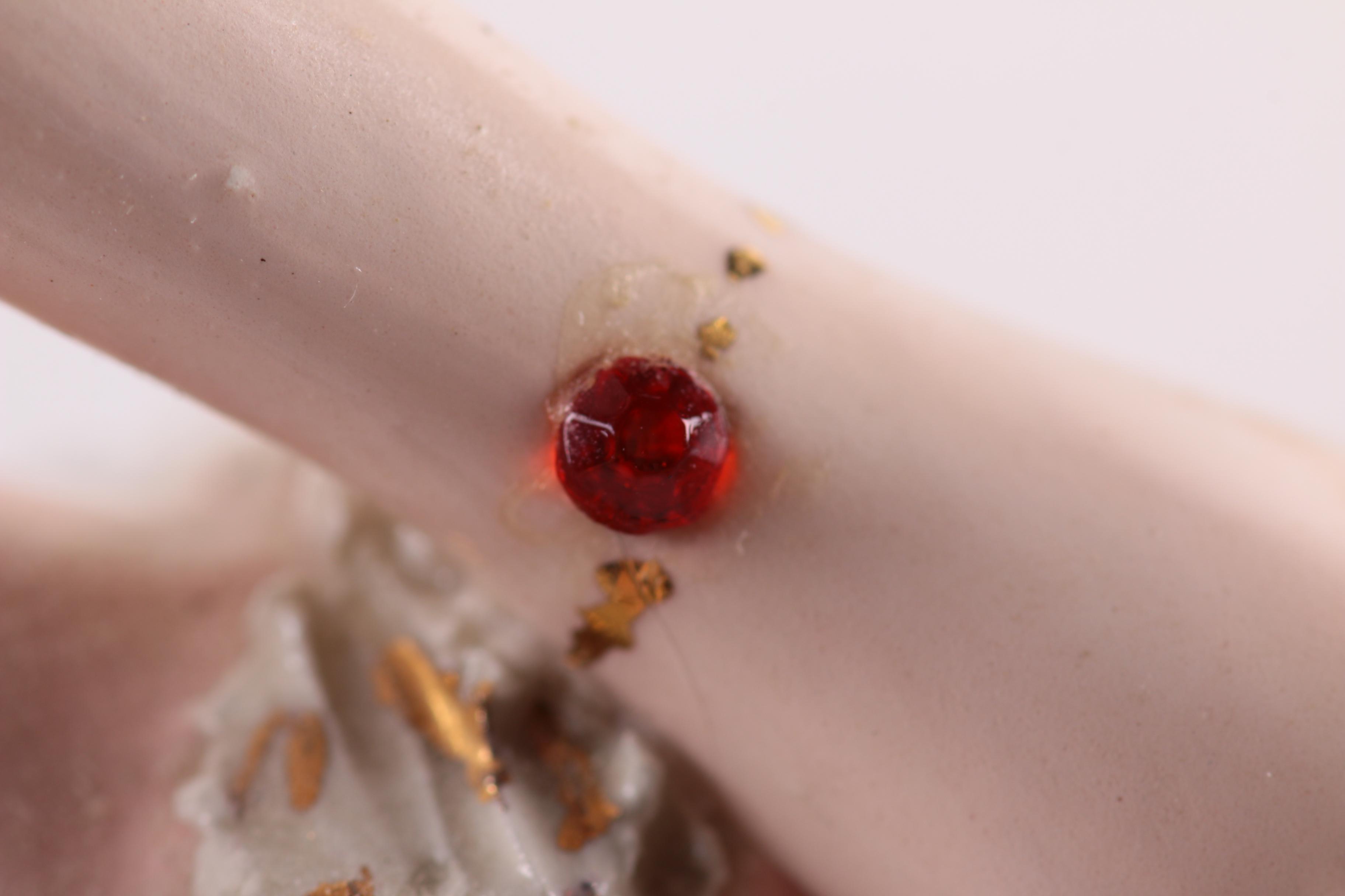 Vintage Holland Mold Ceramic Figurine of Woman in Pink Dress