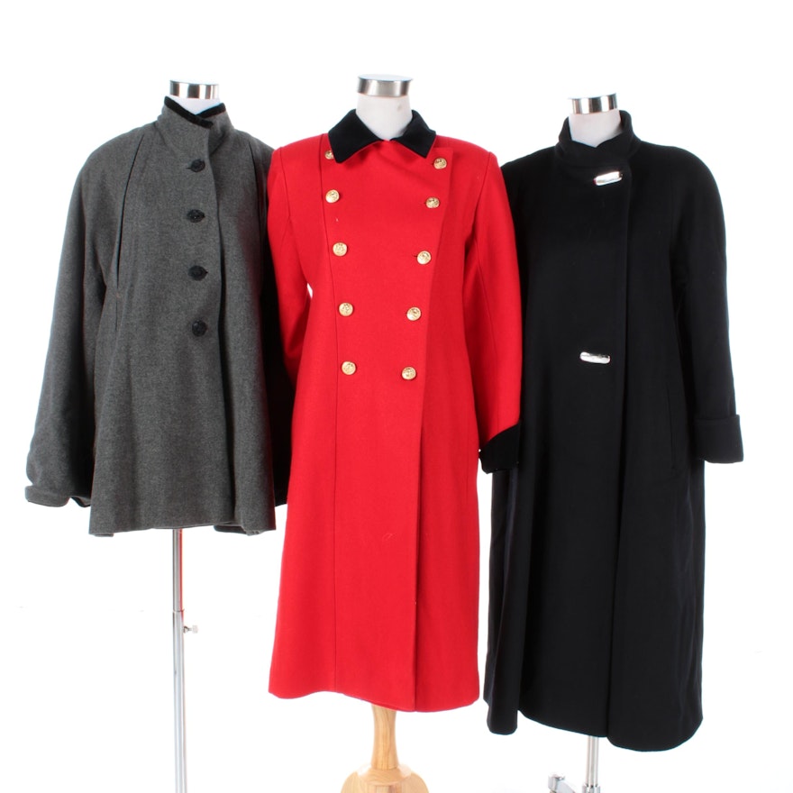 Women's Vintage Wool Coats Including Rothschild and Leslie Fay