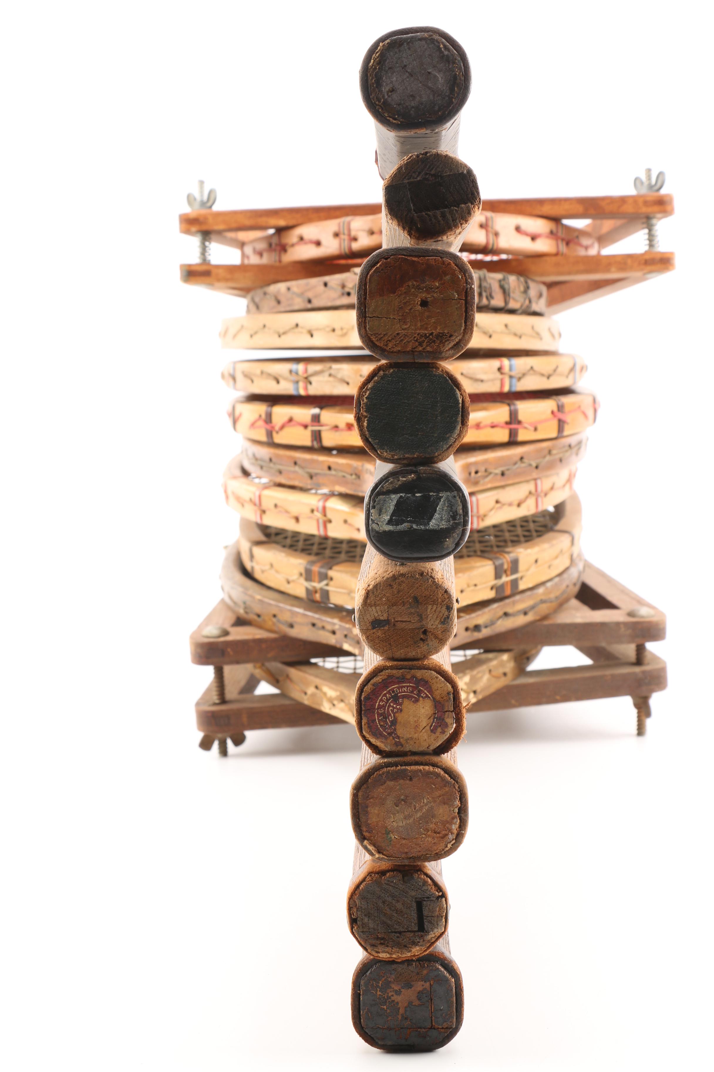 Vintage Tennis Rackets Featuring Goldsmith and Lakeside