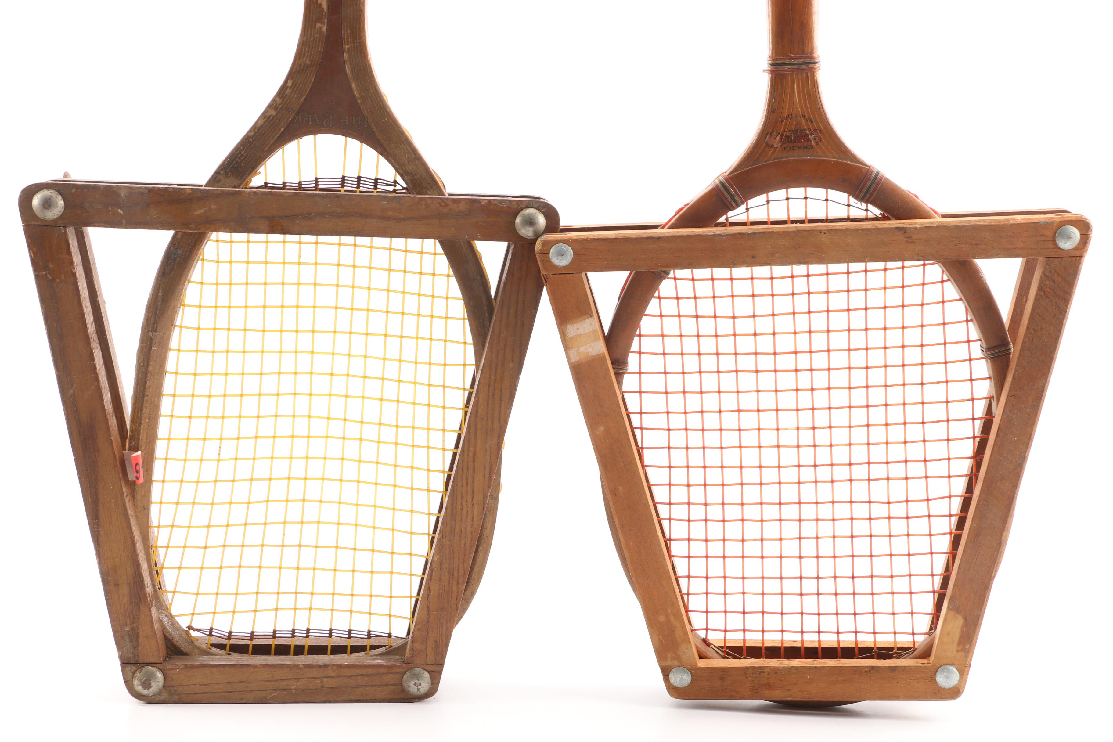 Vintage Tennis Rackets Featuring Goldsmith and Lakeside