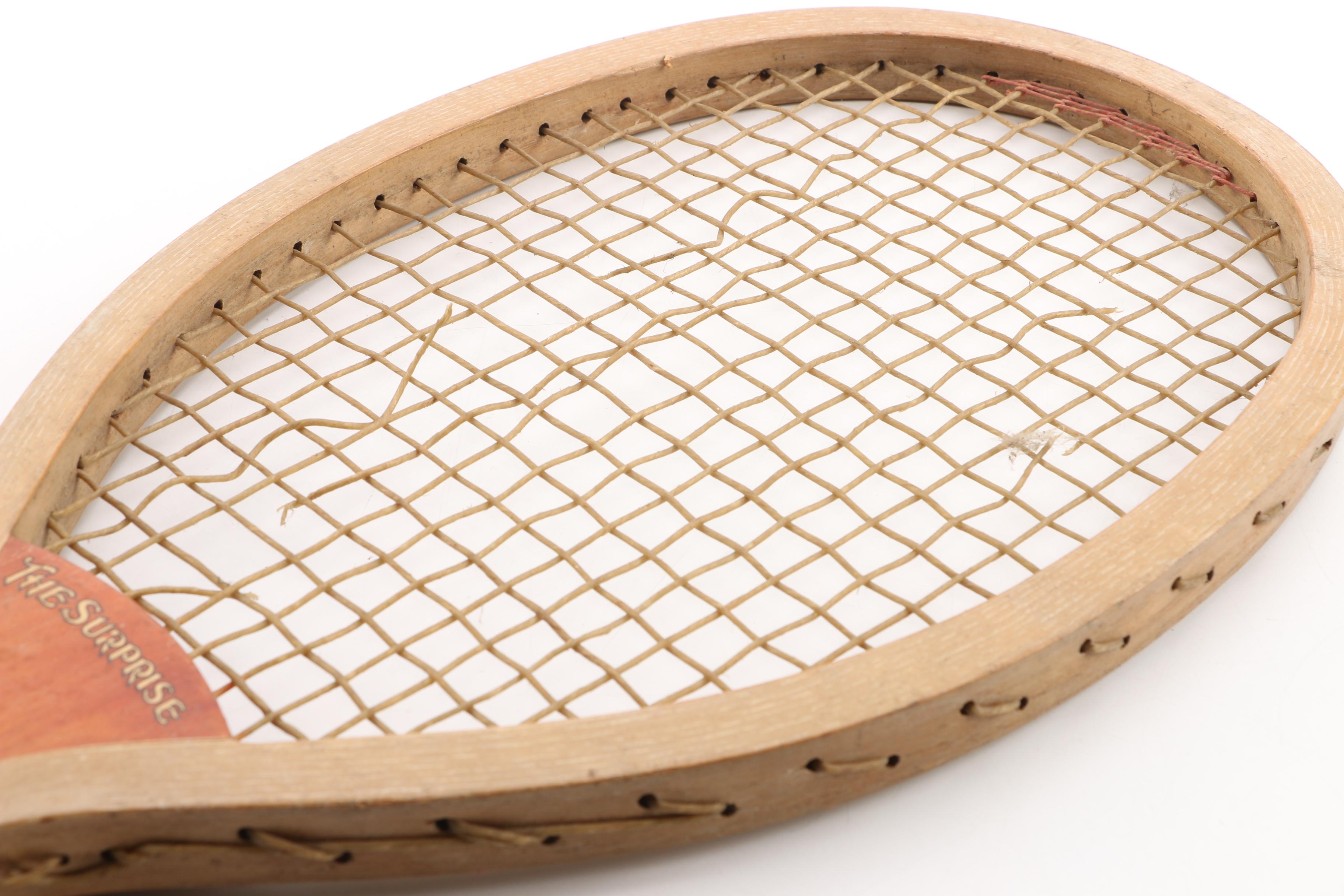Vintage Tennis Rackets Featuring Goldsmith and Lakeside