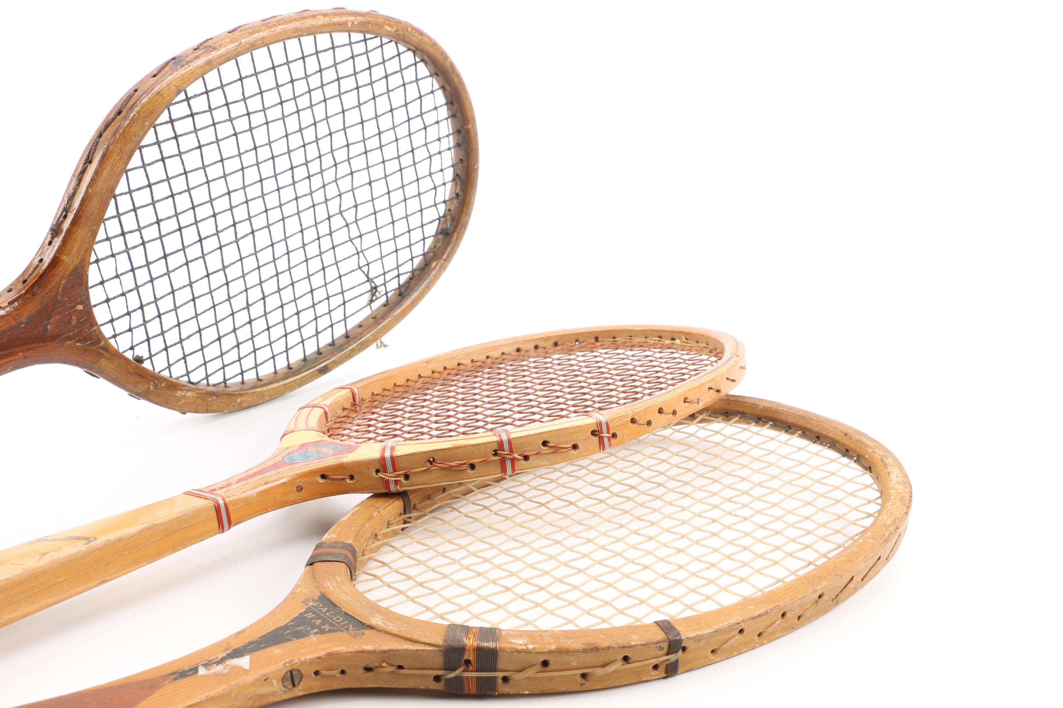 Vintage Tennis Rackets Featuring Goldsmith and Lakeside