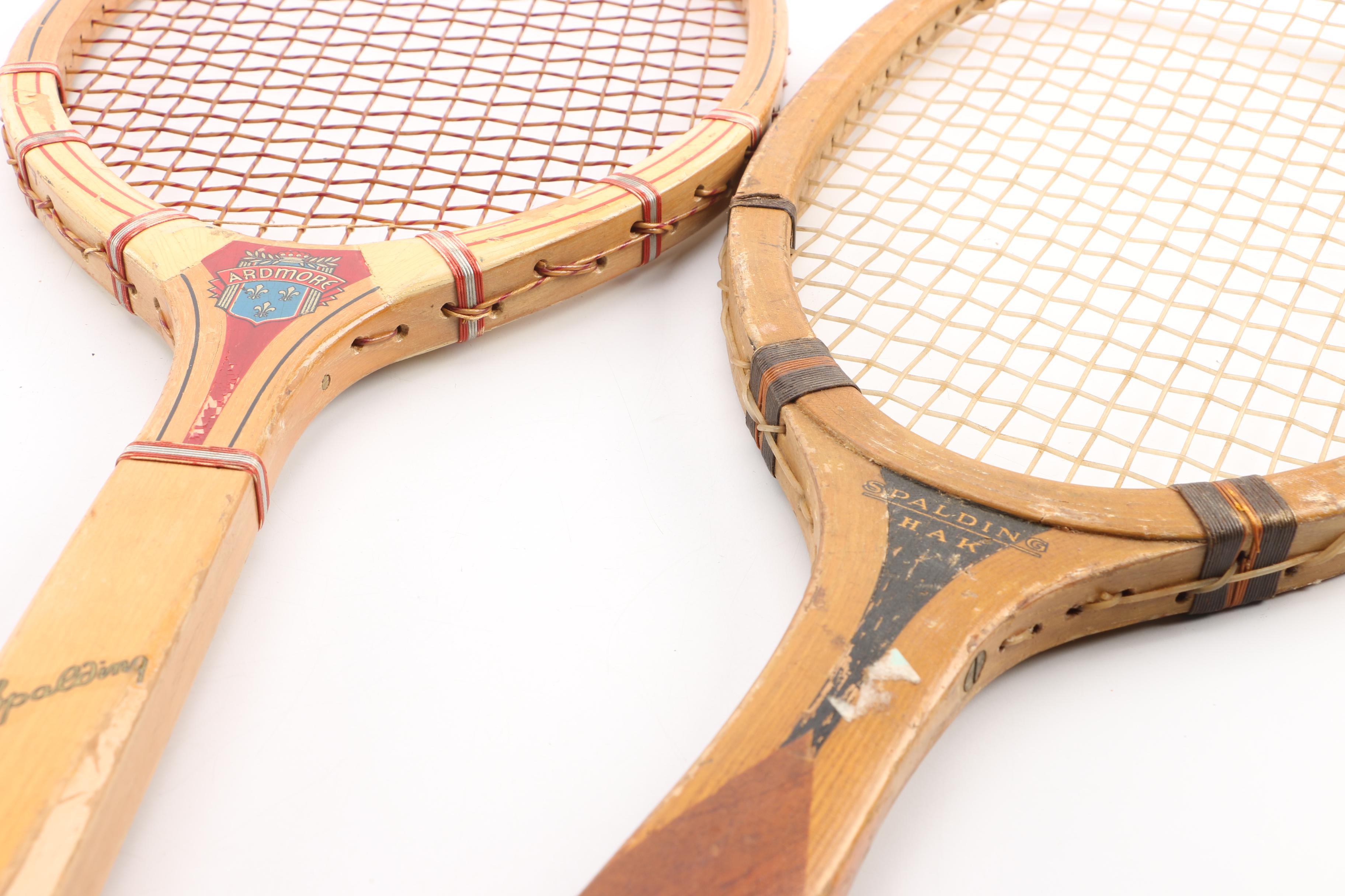 Vintage Tennis Rackets Featuring Goldsmith and Lakeside