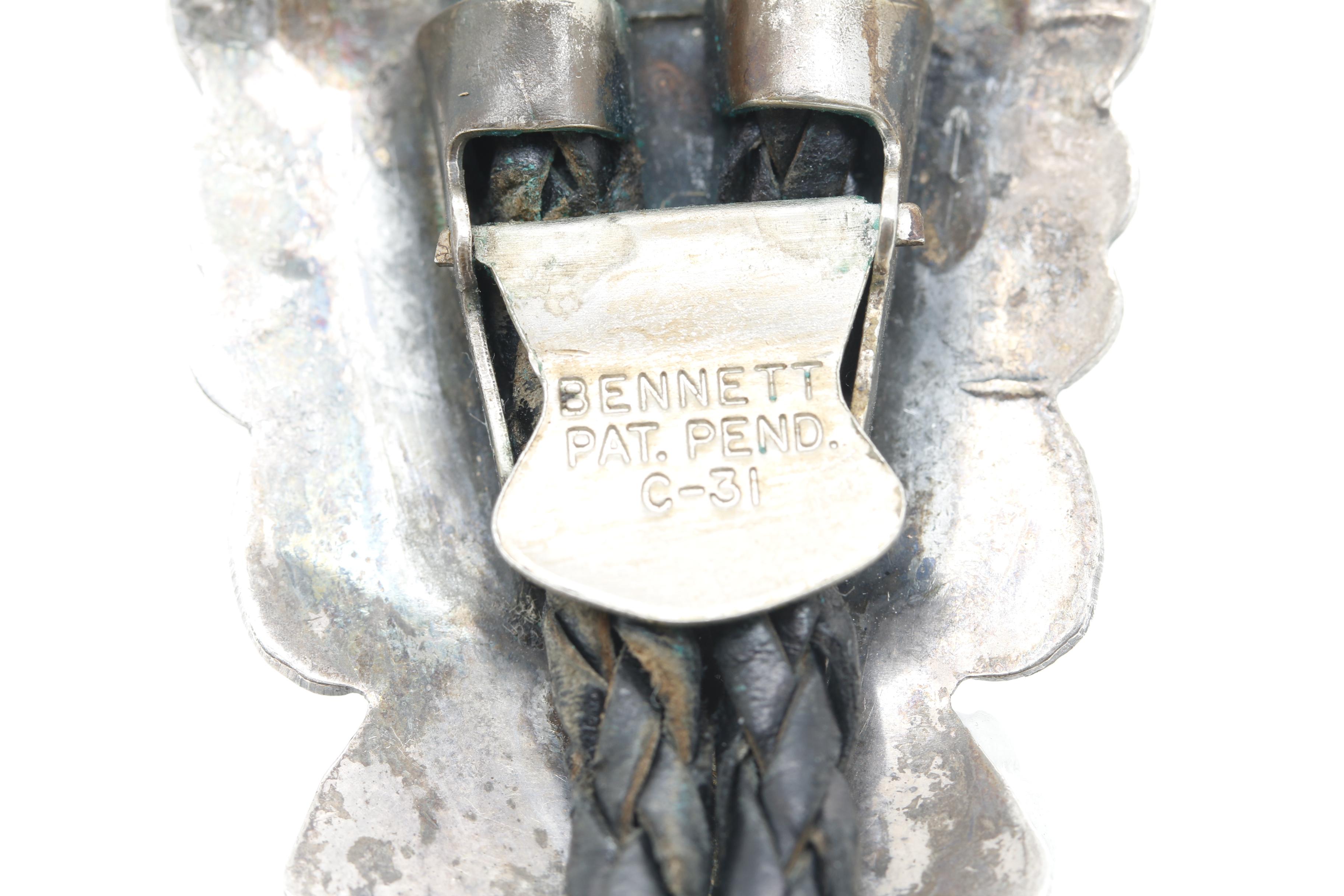 Ray Bennett Navajo Diné Sterling Silver Inlay Stone Bolo