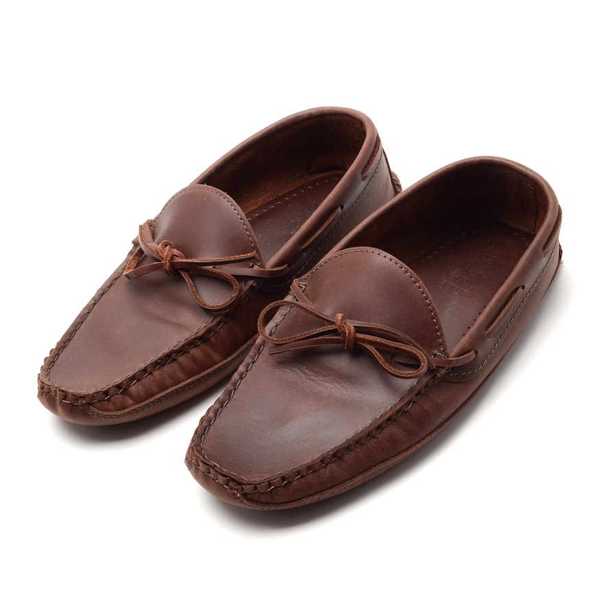 ET. Wright Brown Leather Moccasins