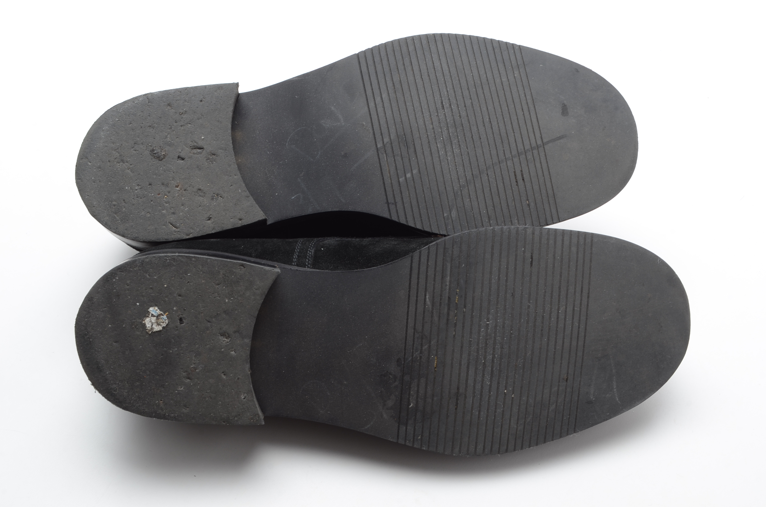 Men's Giorgio Armani Black Suede Lace-Up Shoes with Lug Soles