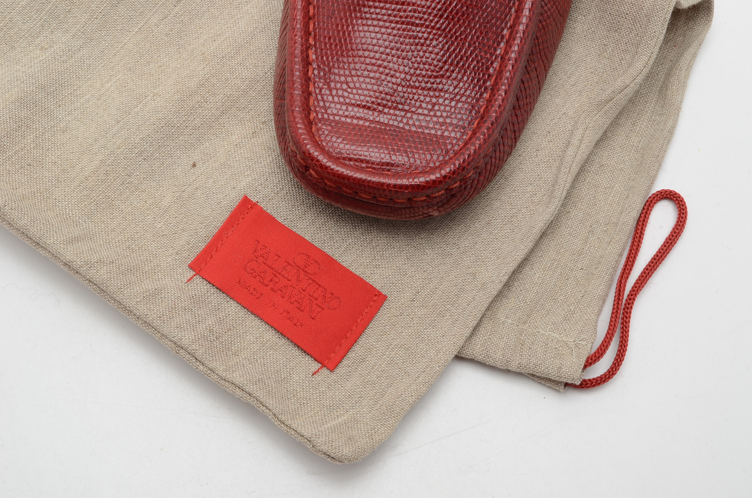 Men's Valentino Garavani Red Lizard Skin Driving Loafers, Made in Italy