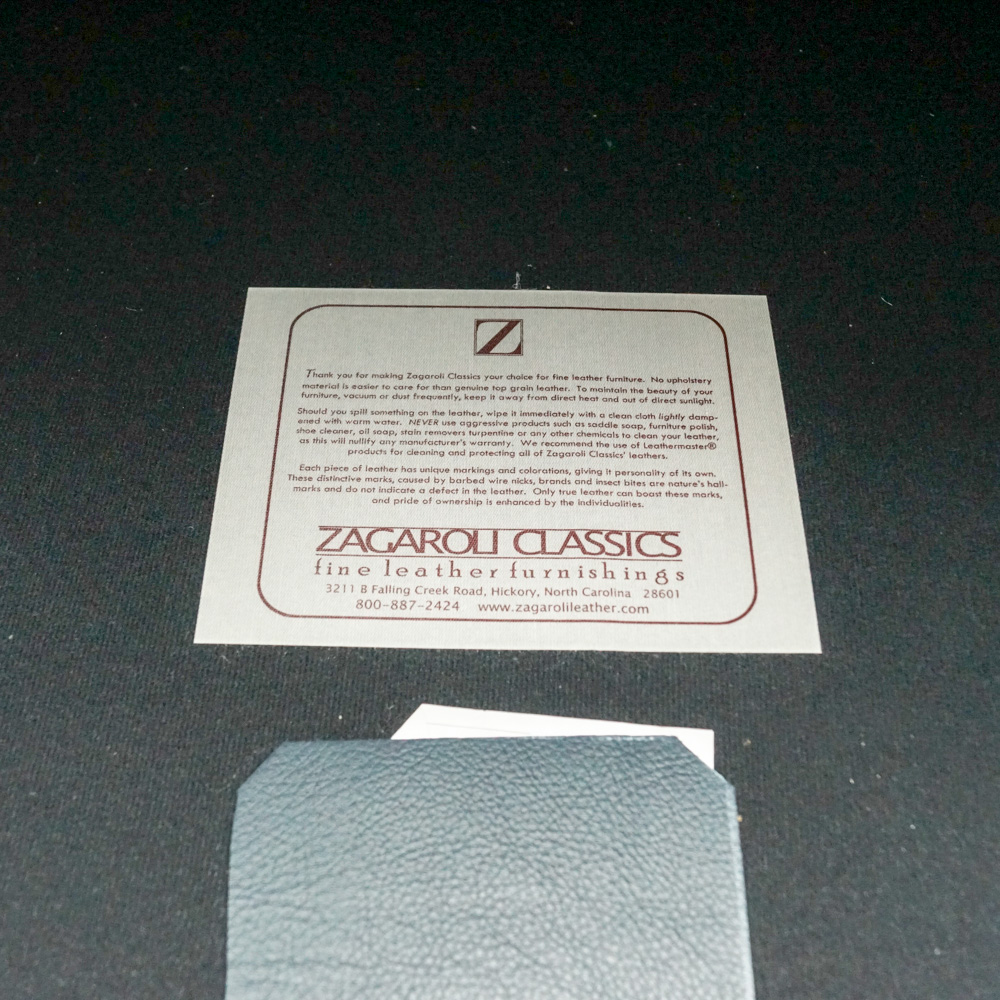 Dark Blue Faux Leather Sofa