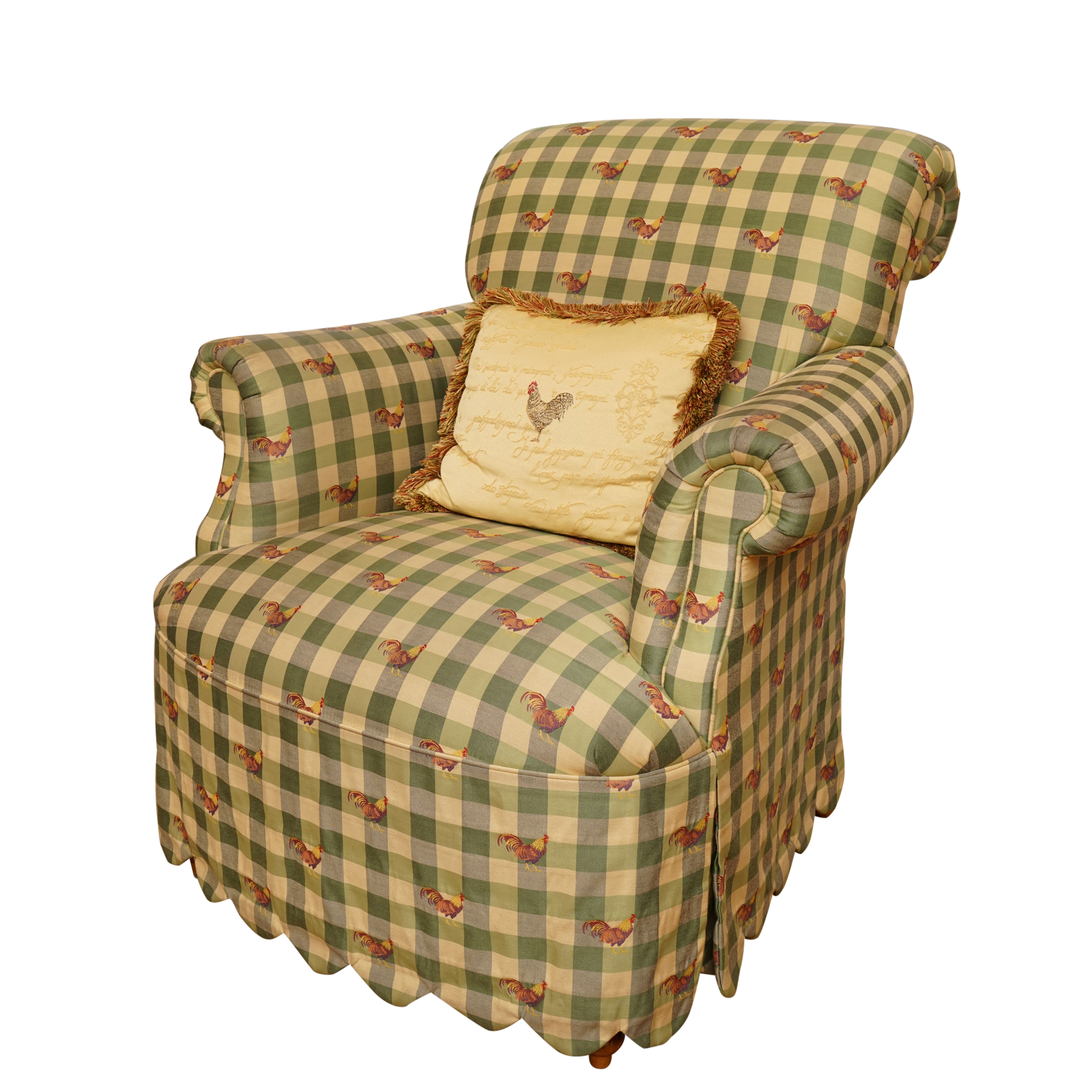 Farmhouse Style Upholstered Armchair