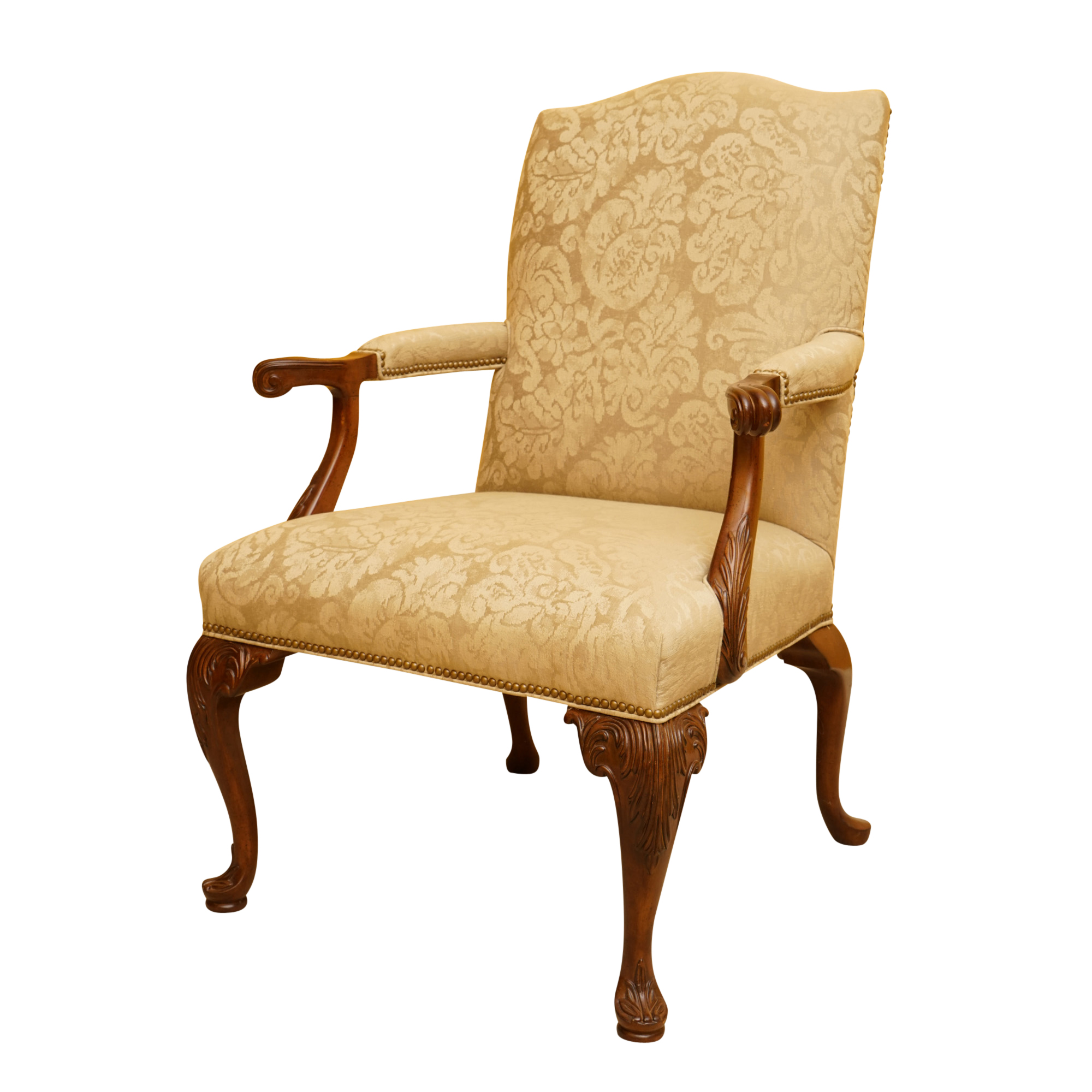 Louis XV-Style Upholstered Armchair