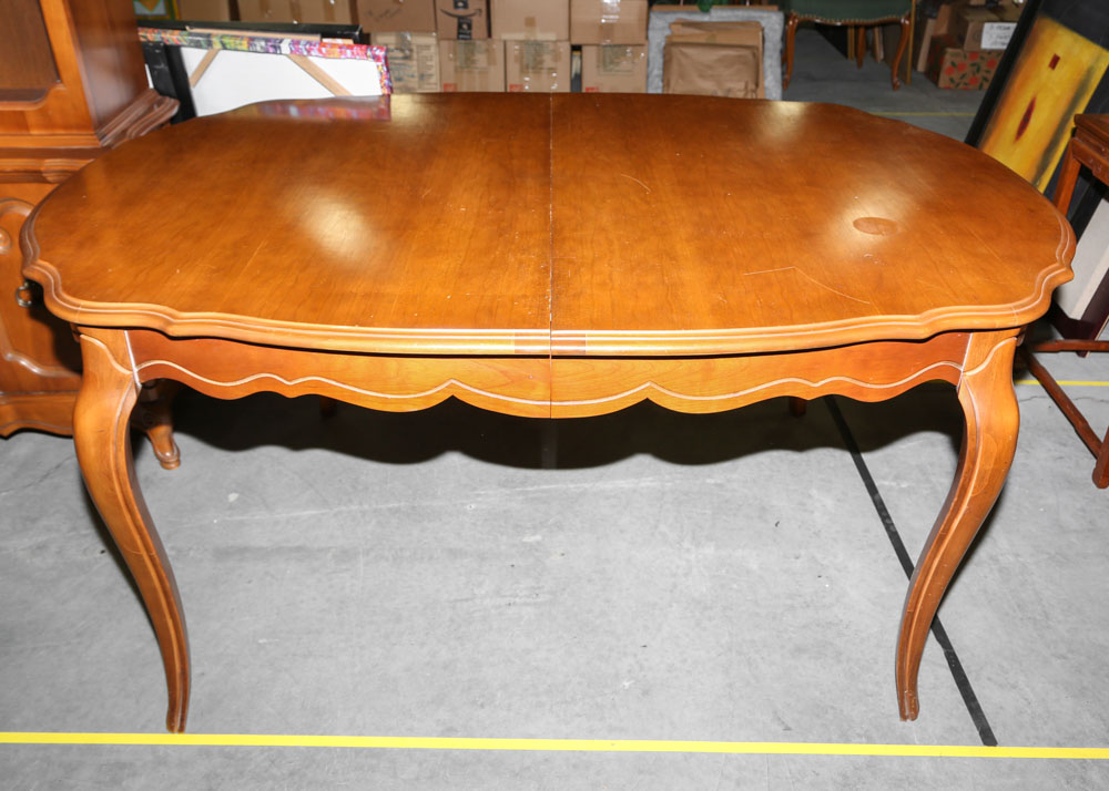 Vintage Bassett French Provincial Style Dining Table