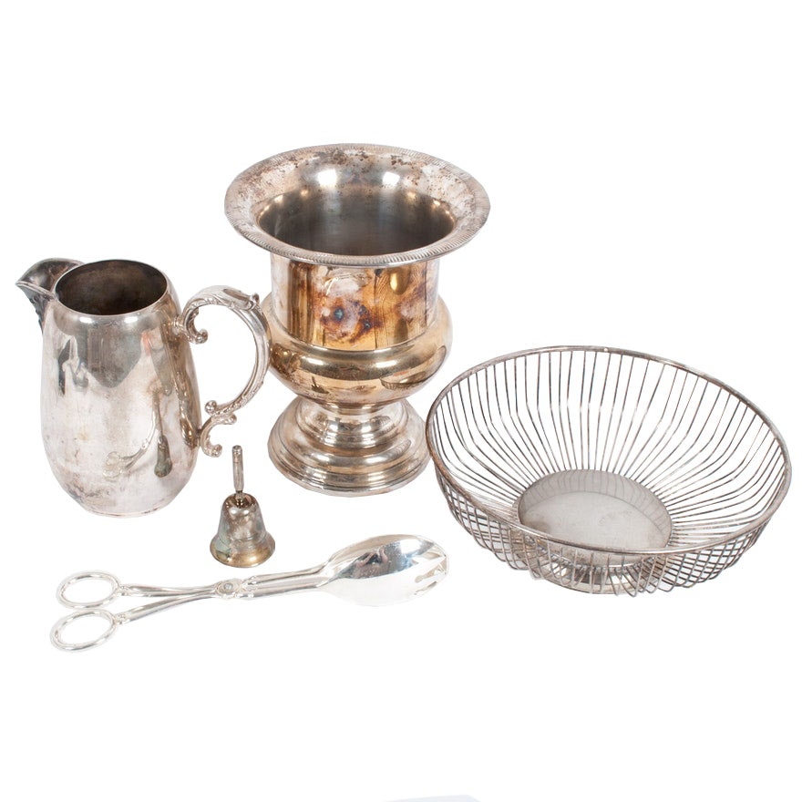 Silver Plate Serveware Featuring "French Gadroon" Wine Cooler by Gorham