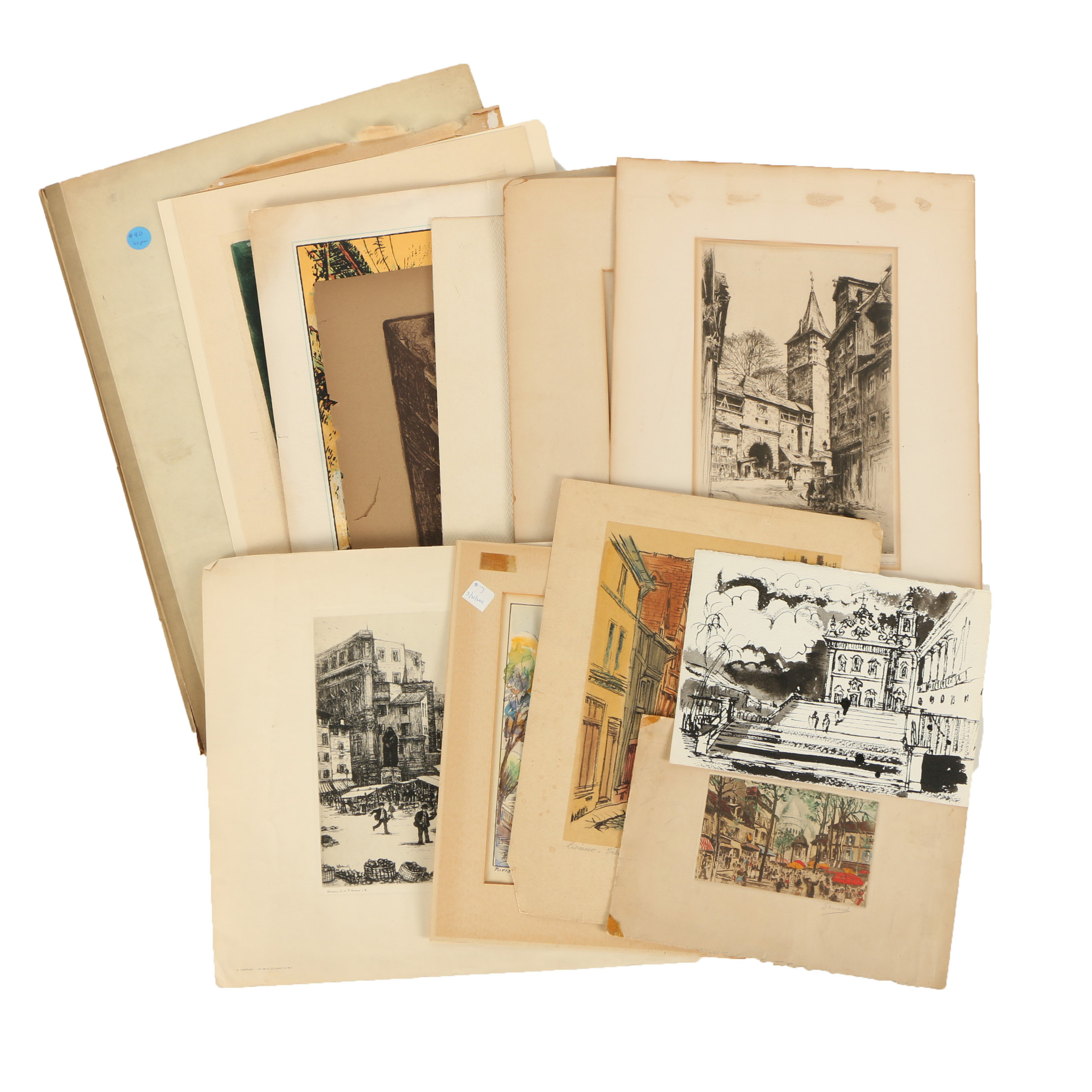 Prints and Paintings of European Street Scenes