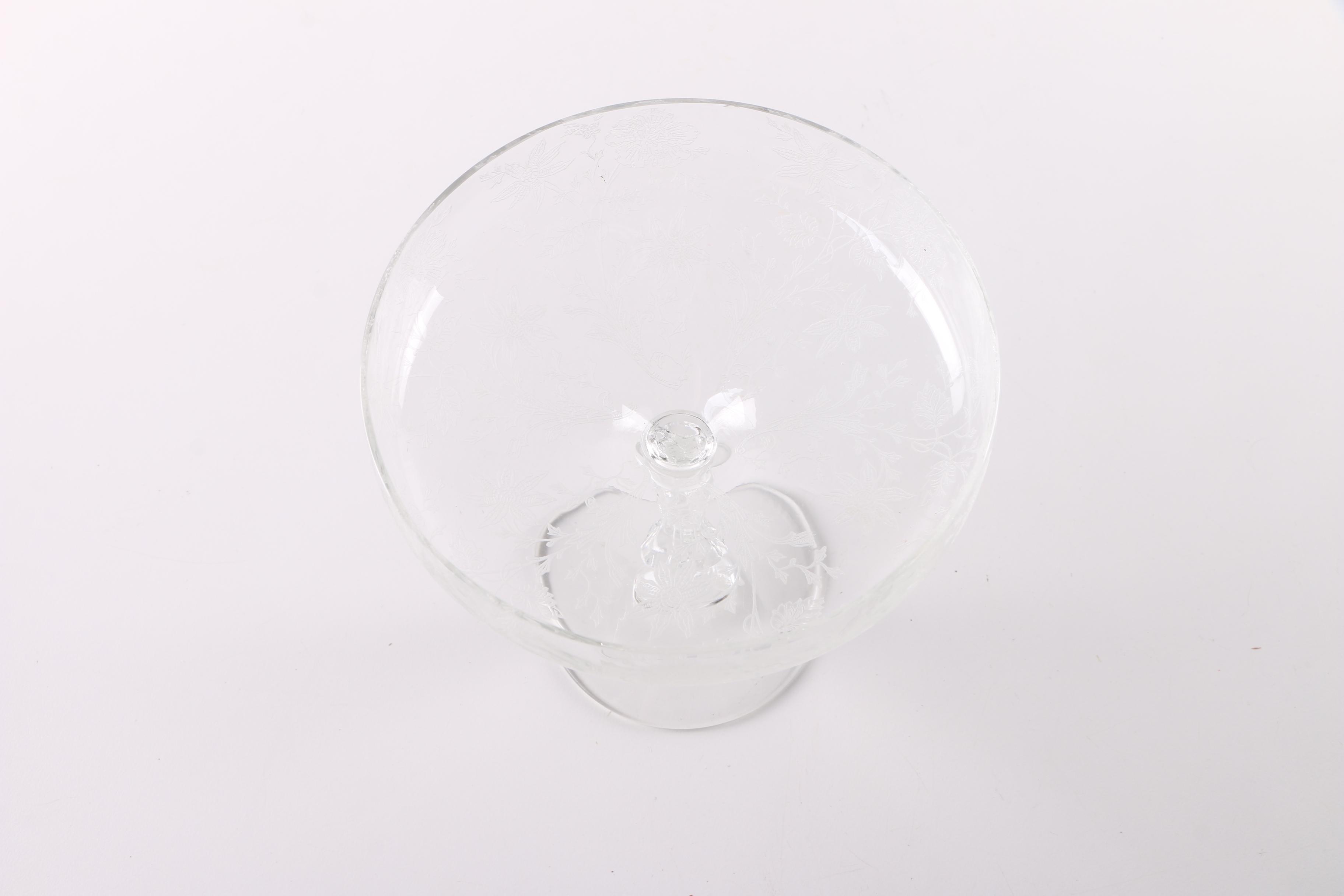 Cambridge "Rose Point Clear" and Other Glass Tableware