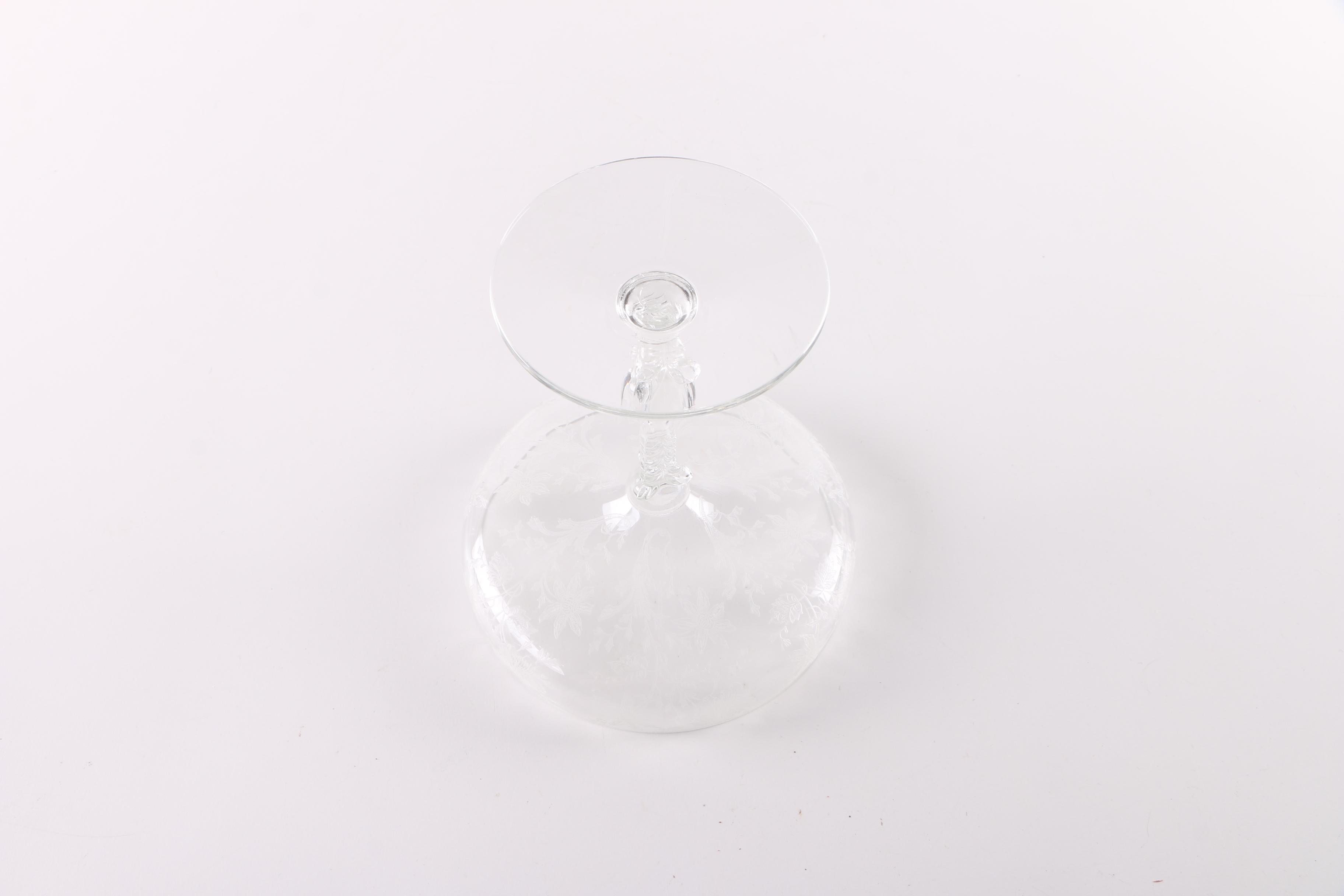 Cambridge "Rose Point Clear" and Other Glass Tableware