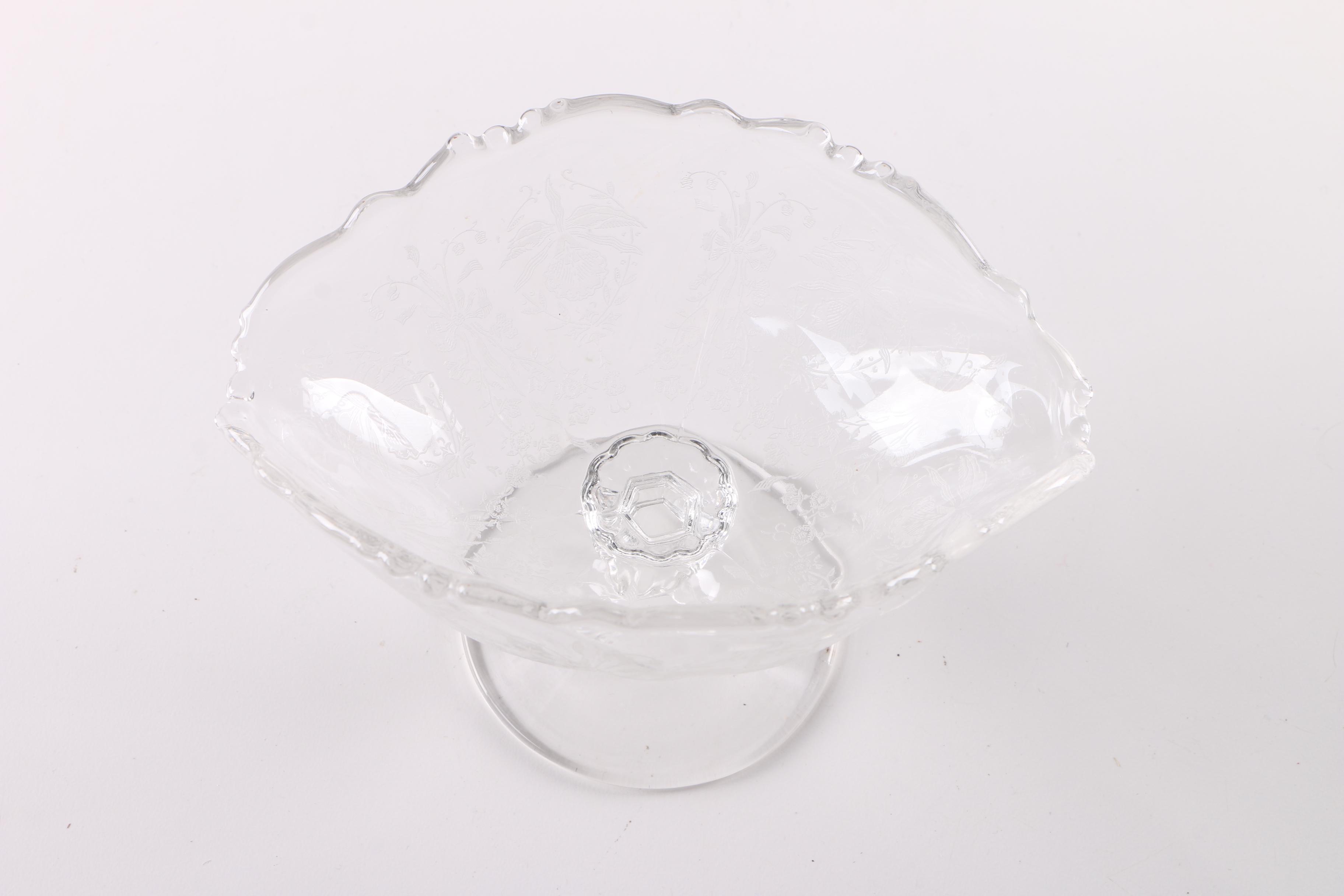 Cambridge "Rose Point Clear" and Other Glass Tableware
