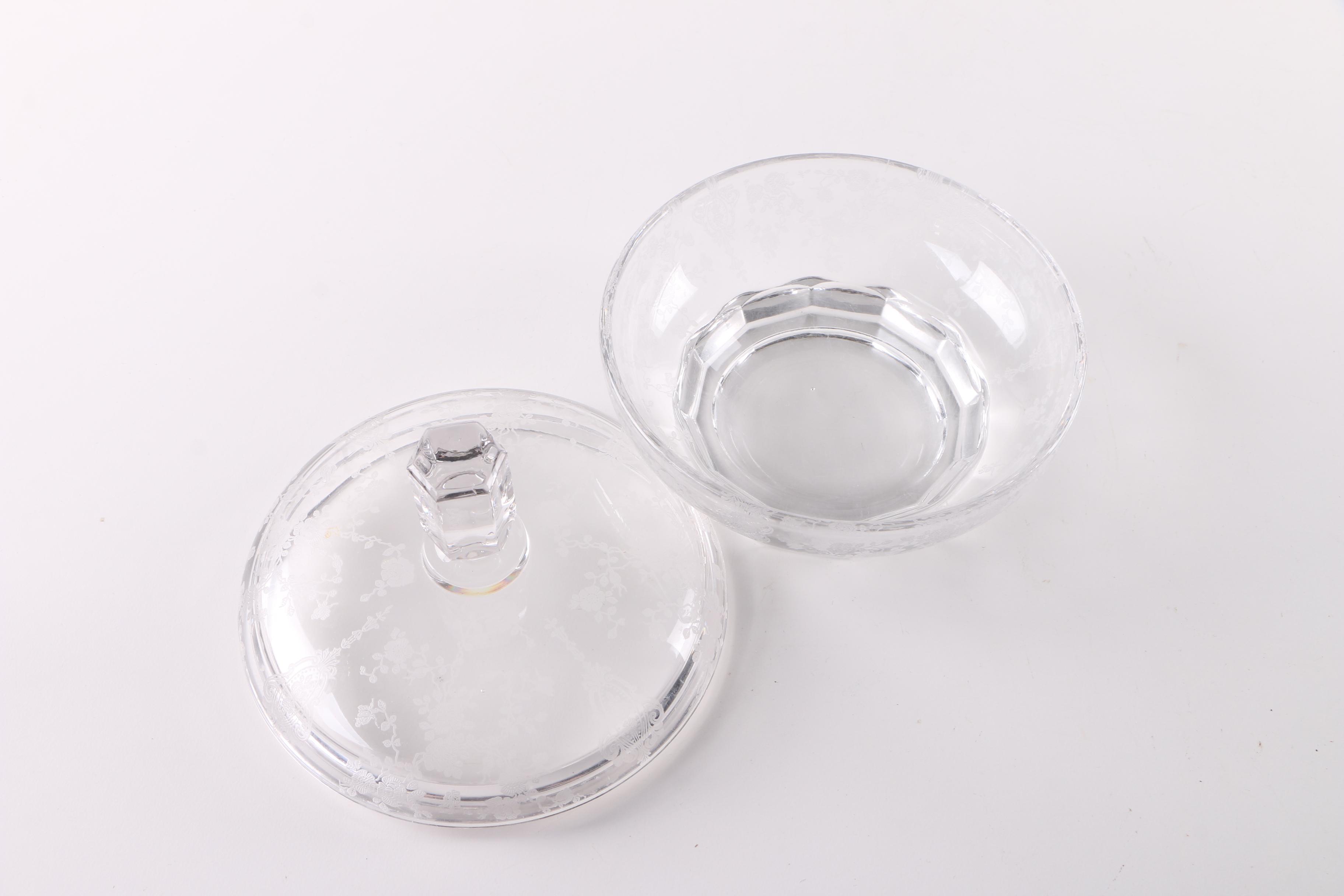 Cambridge "Rose Point Clear" and Other Glass Tableware