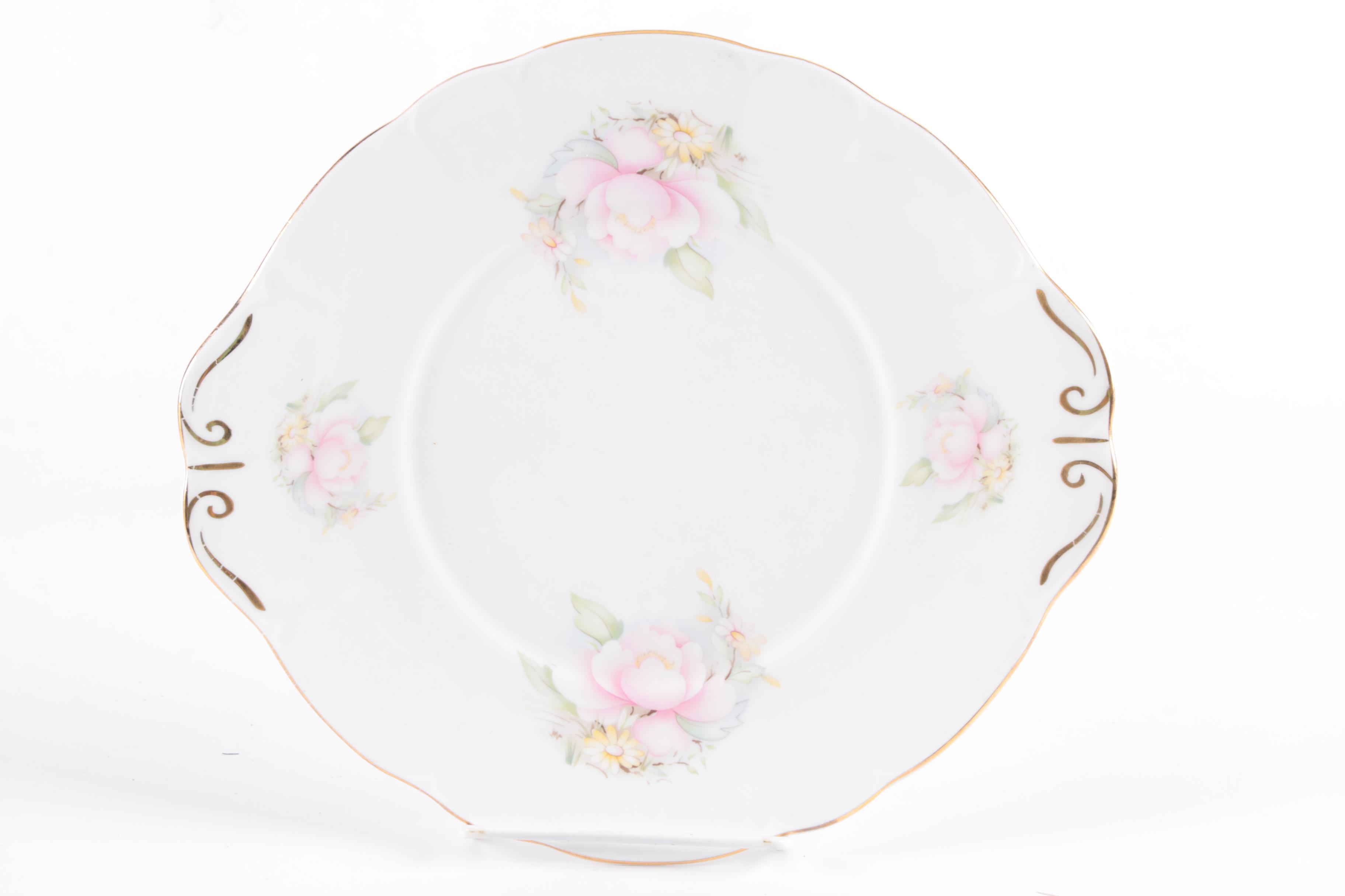 Vintage Royal Stuart "Pink Peonies" Bone China Tea Service