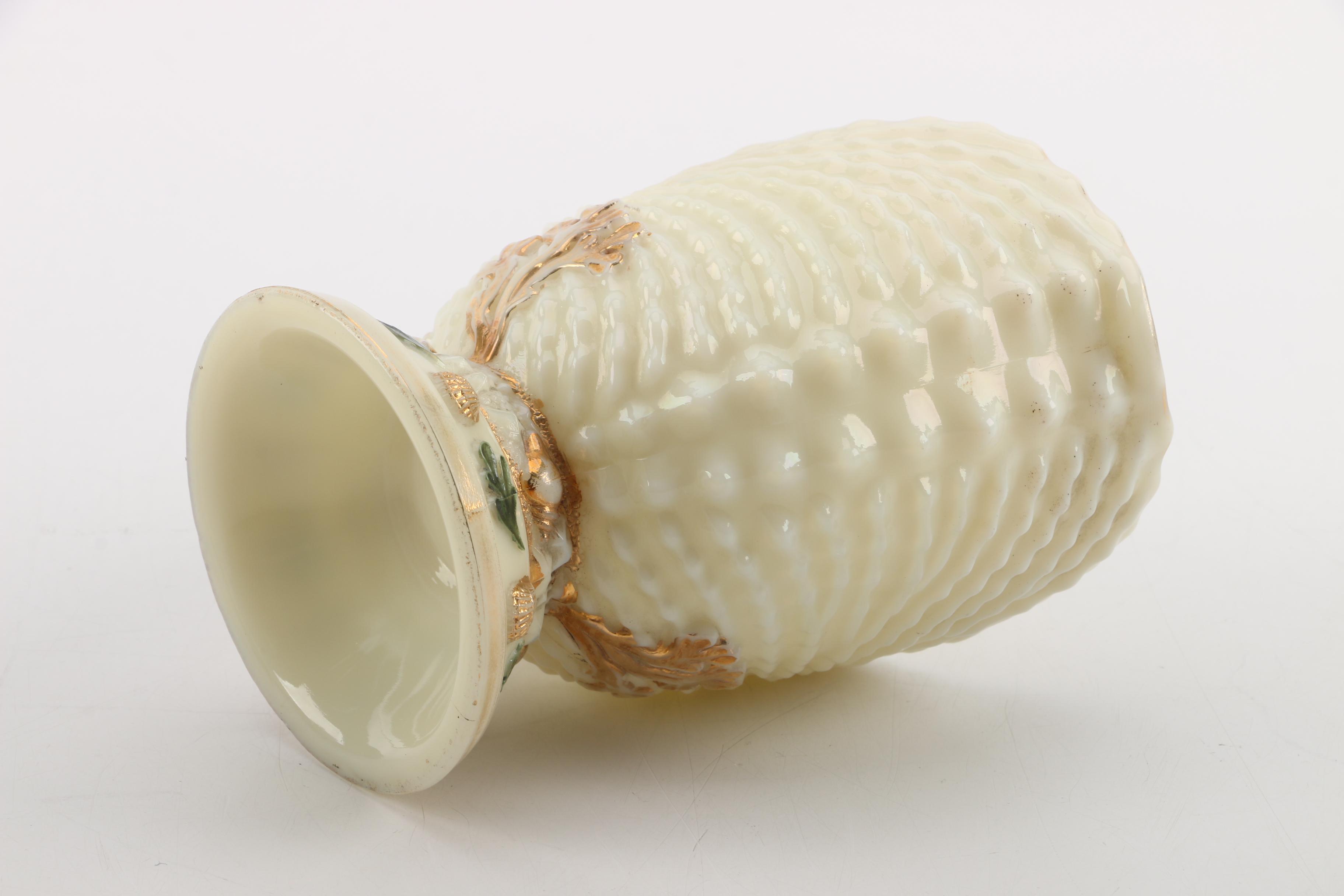 Vintage Northwood "Argonaut Shell" Custard Glass Serveware