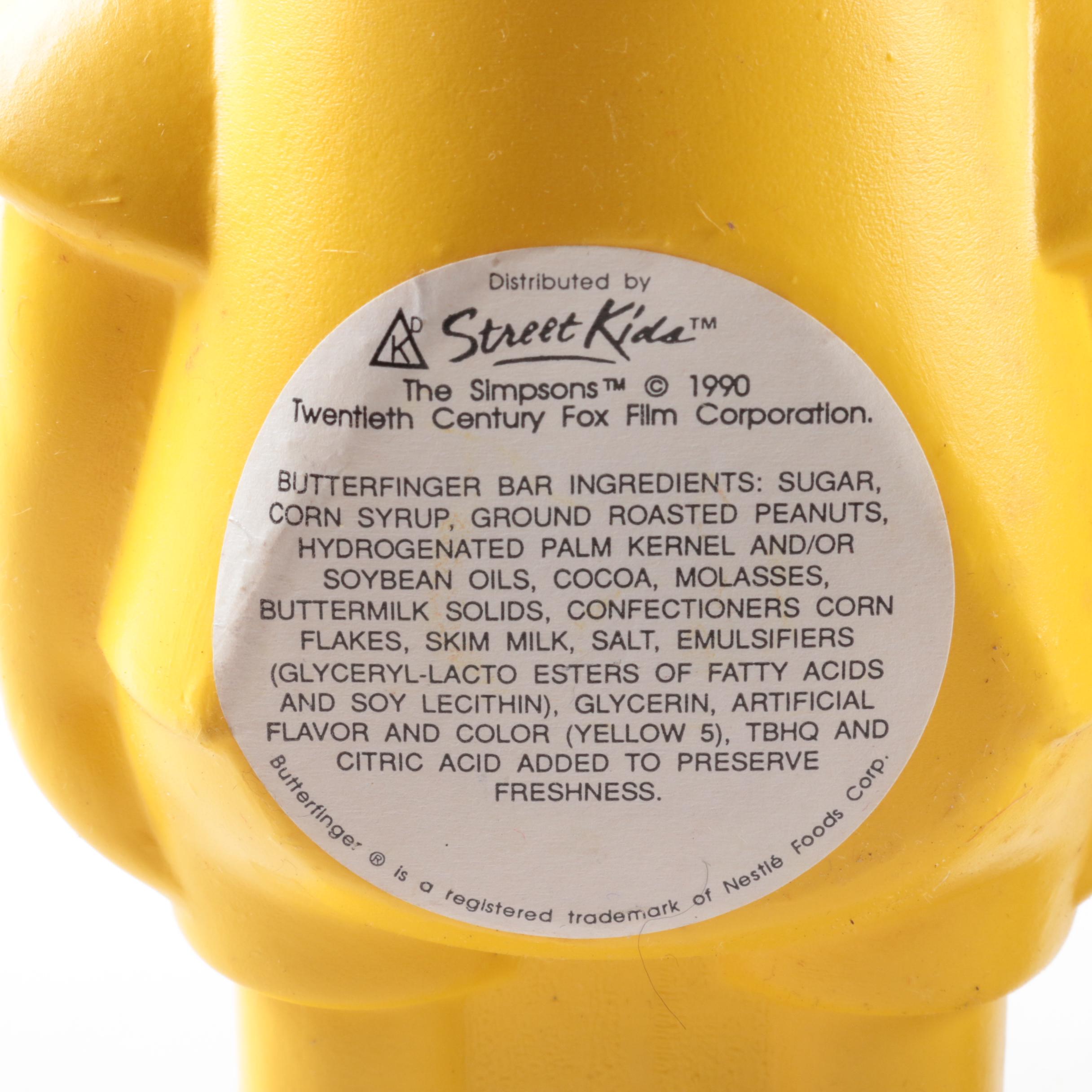 1990 Simpsons "Homer" Plush Doll and Street Kids "Bart Bank"