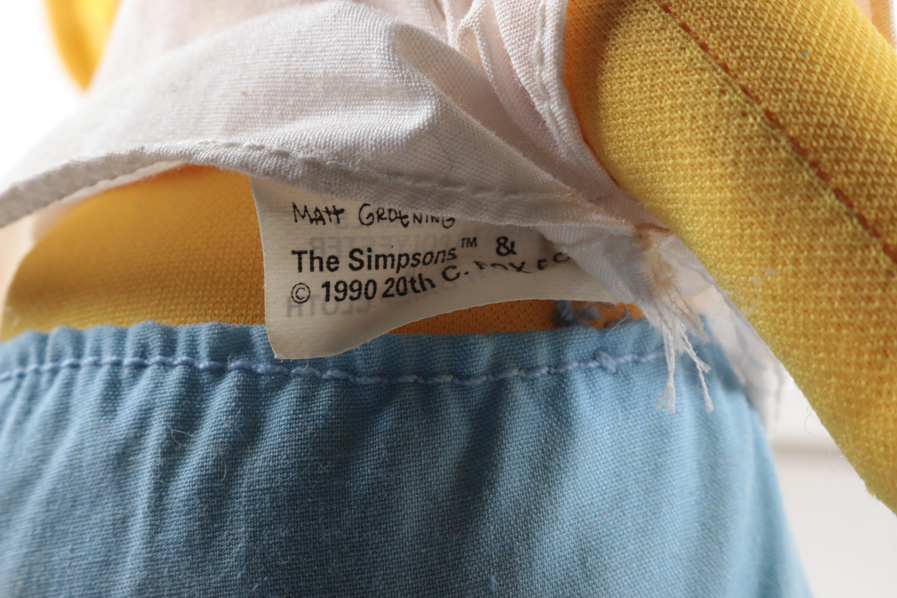 1990 Simpsons "Homer" Plush Doll and Street Kids "Bart Bank"