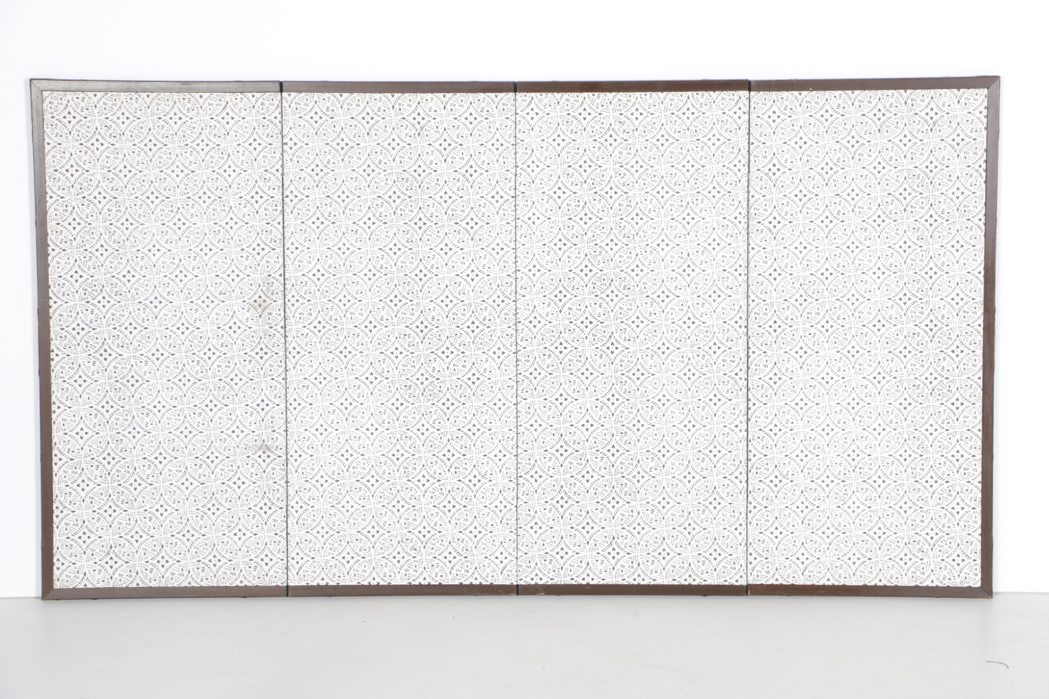 Vintage Japanese Folding Wall Screen