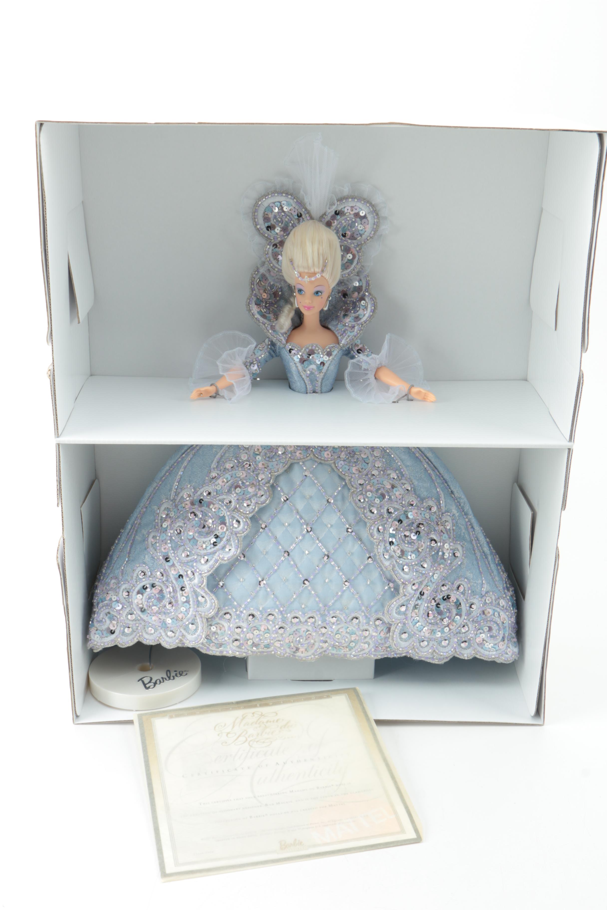 Mattel "Madame du Barbie" Doll with "Pink Splendor Barbie" by Bob Mackie