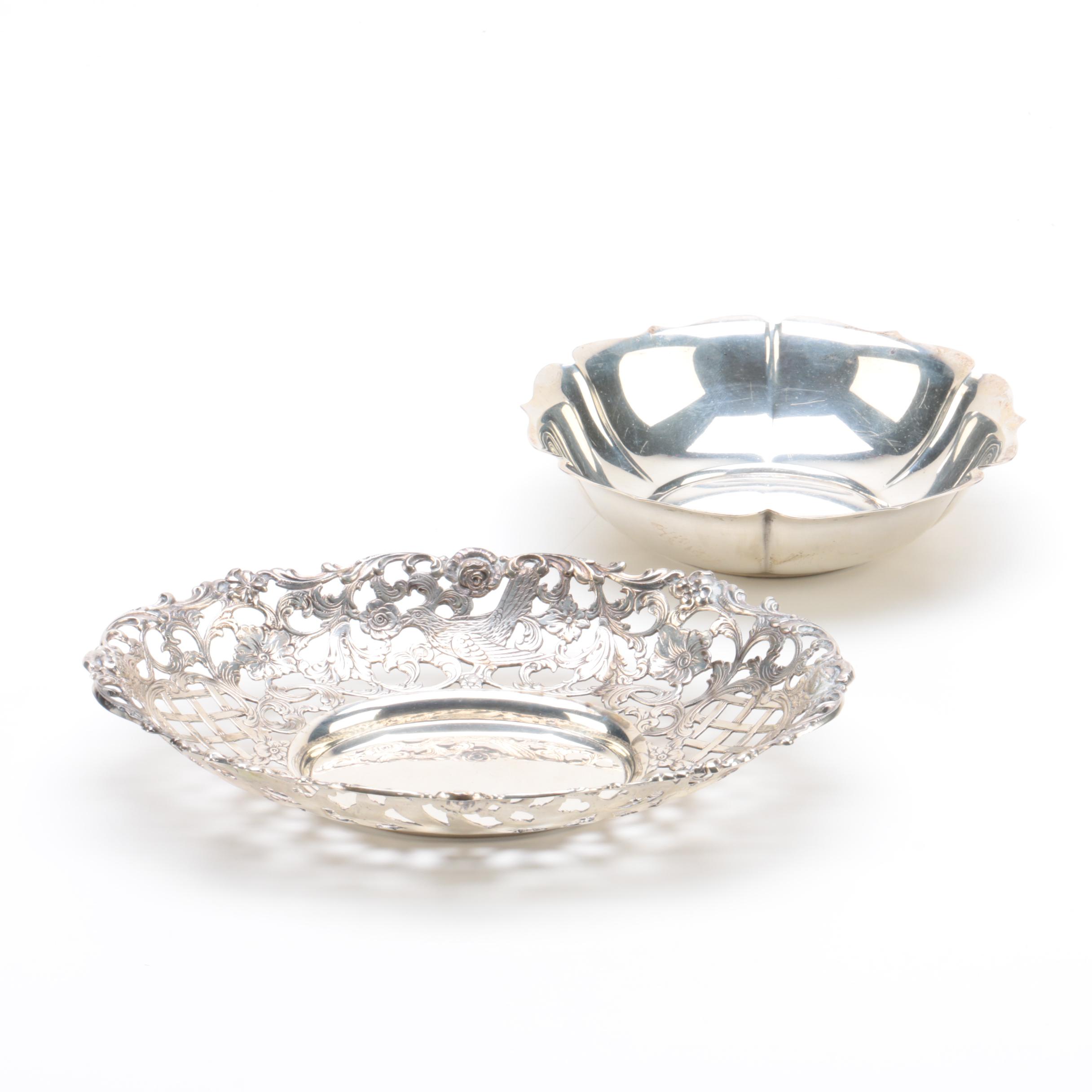 Dutch 833 Silver and Watson Company "Irish" Sterling Silver Bowls