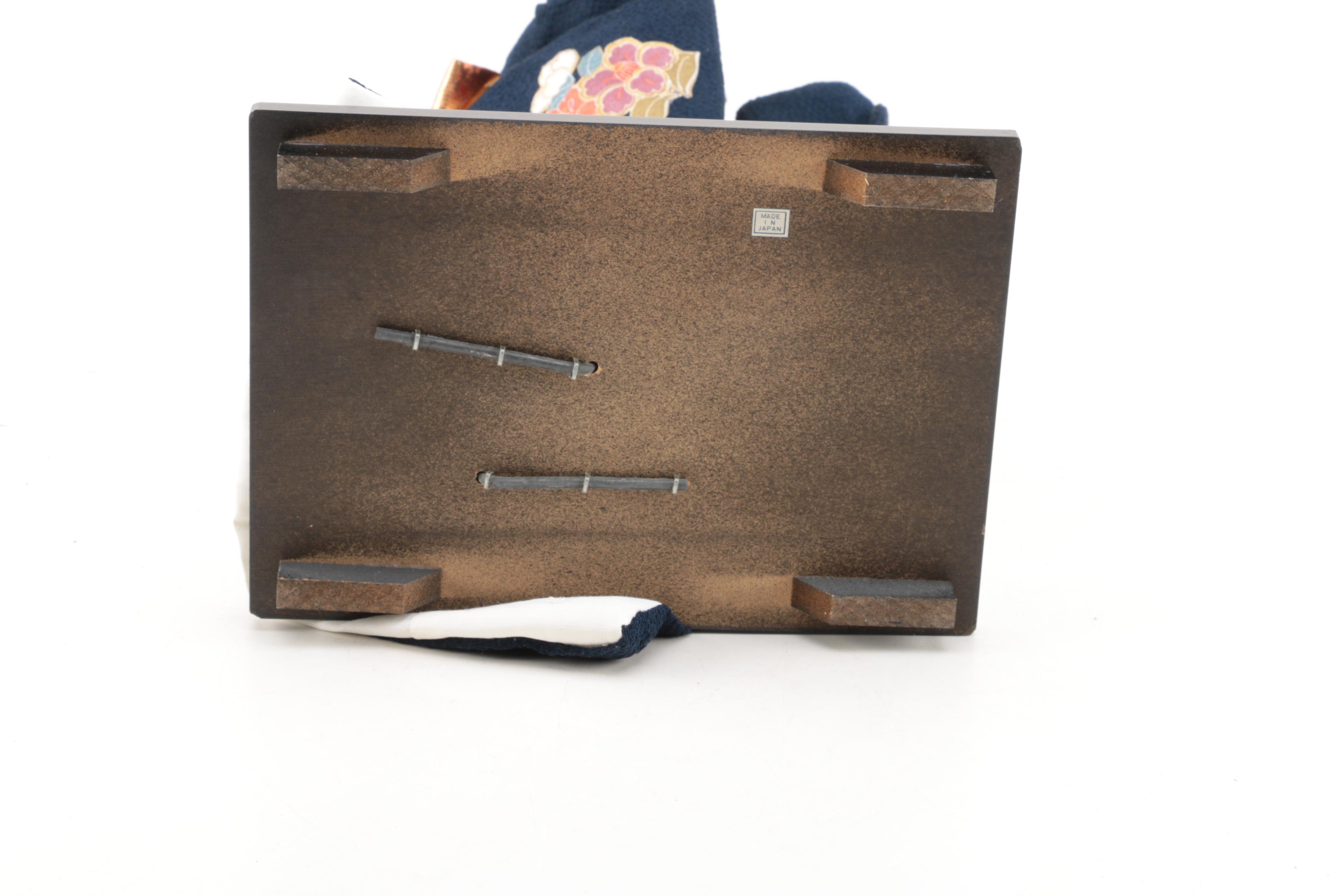 Vintage Japanese Porcelain Doll in Glass Display Case