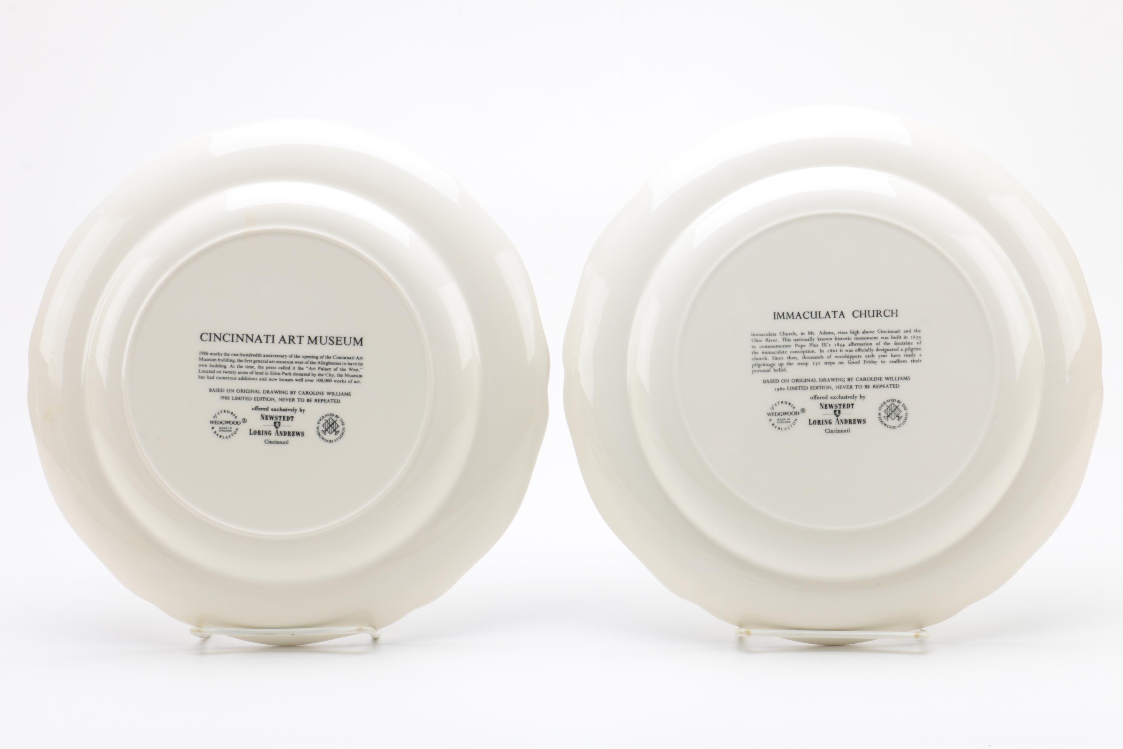 Wedgwood Limited Edition Caroline Williams "Scenes of Cincinnati" Plates