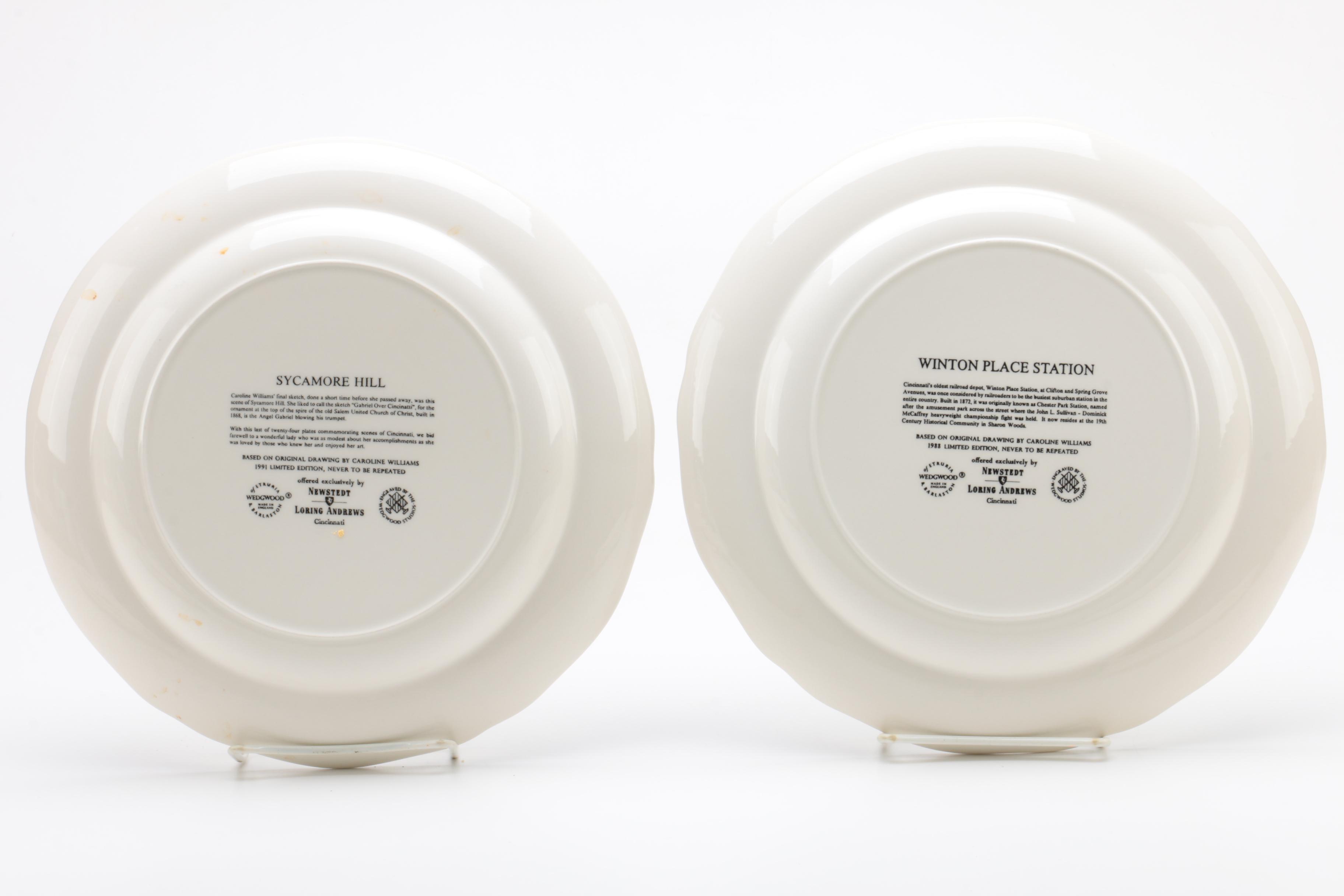 Wedgwood Limited Edition Caroline Williams "Scenes of Cincinnati" Plates