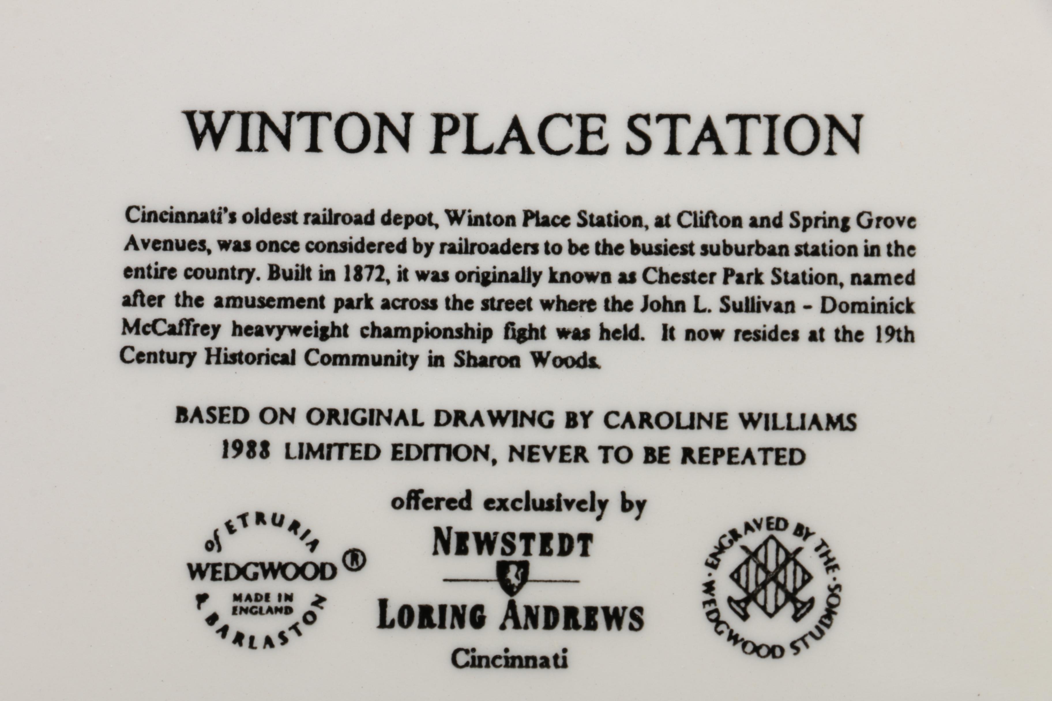 Wedgwood Limited Edition Caroline Williams "Scenes of Cincinnati" Plates