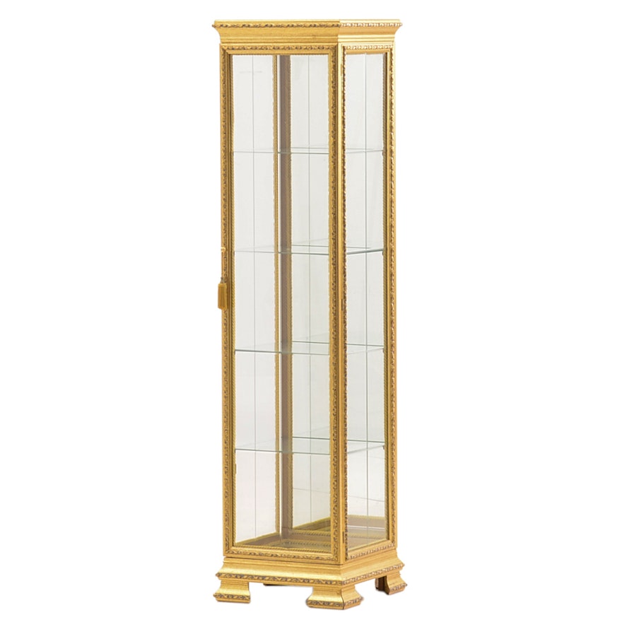 Gold Mirrored Curio Cabinet
