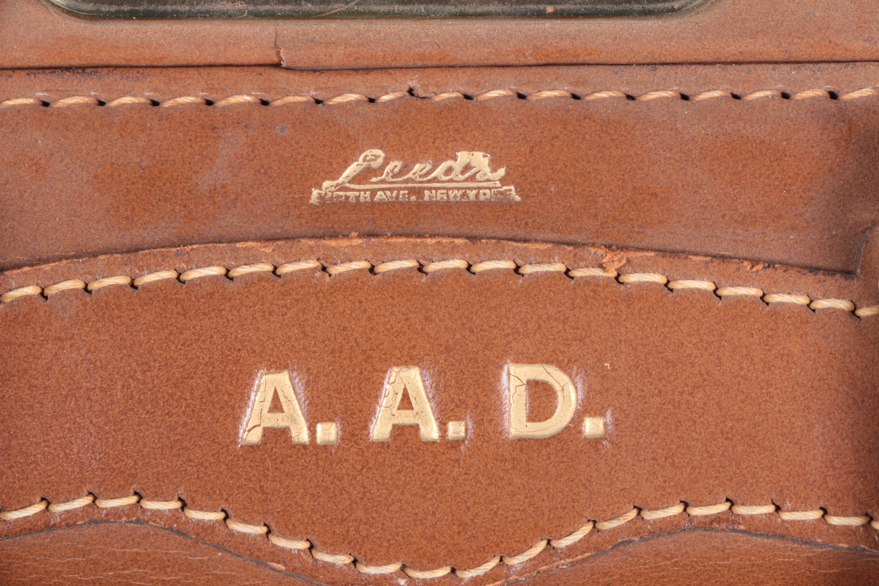 Vintage Leed's Leather Luggage Set with Presto Locks