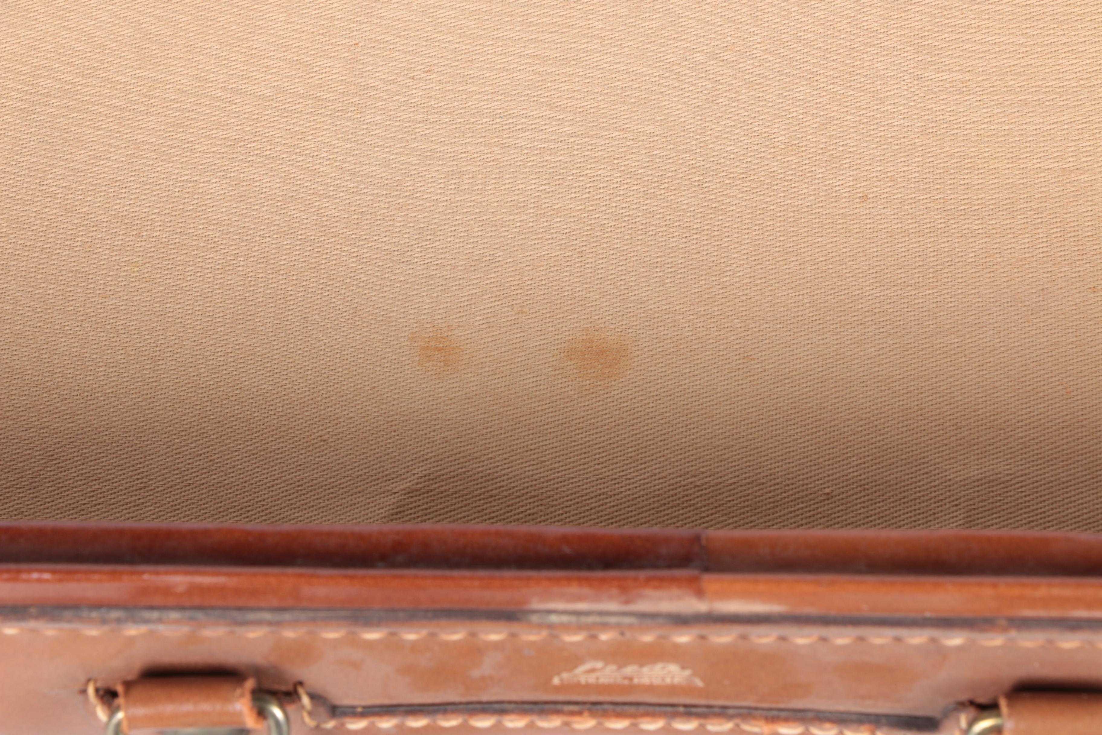 Vintage Leed's Leather Luggage Set with Presto Locks