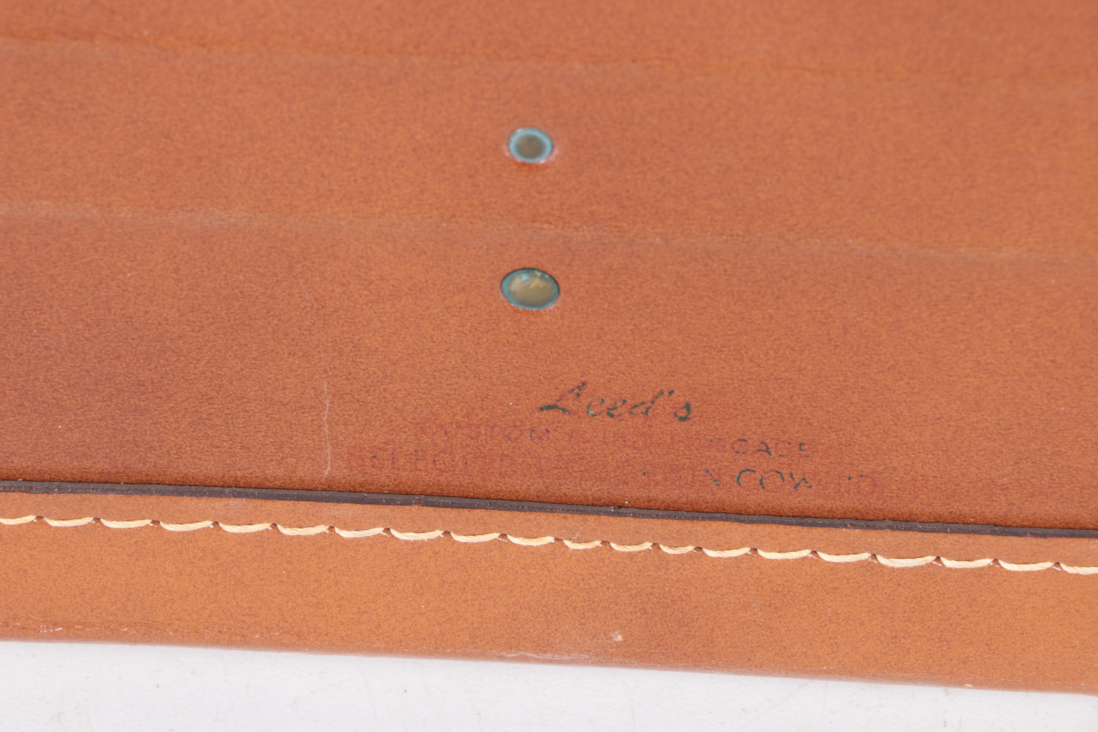 Vintage Leed's Leather Luggage Set with Presto Locks