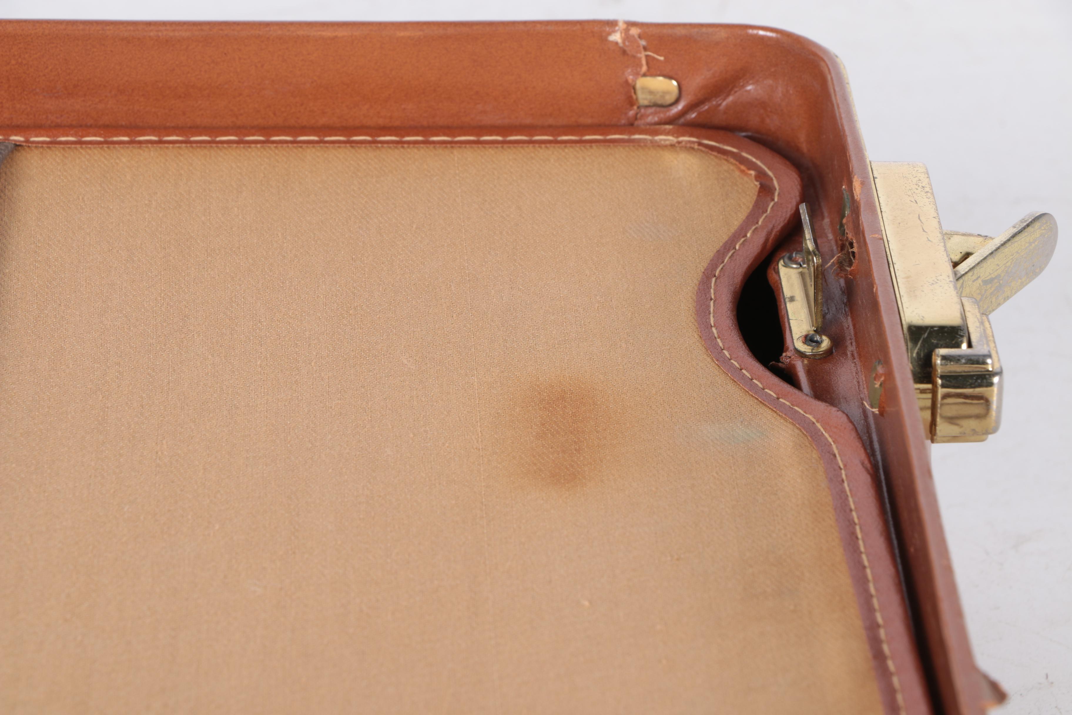 Vintage Leed's Leather Luggage Set with Presto Locks