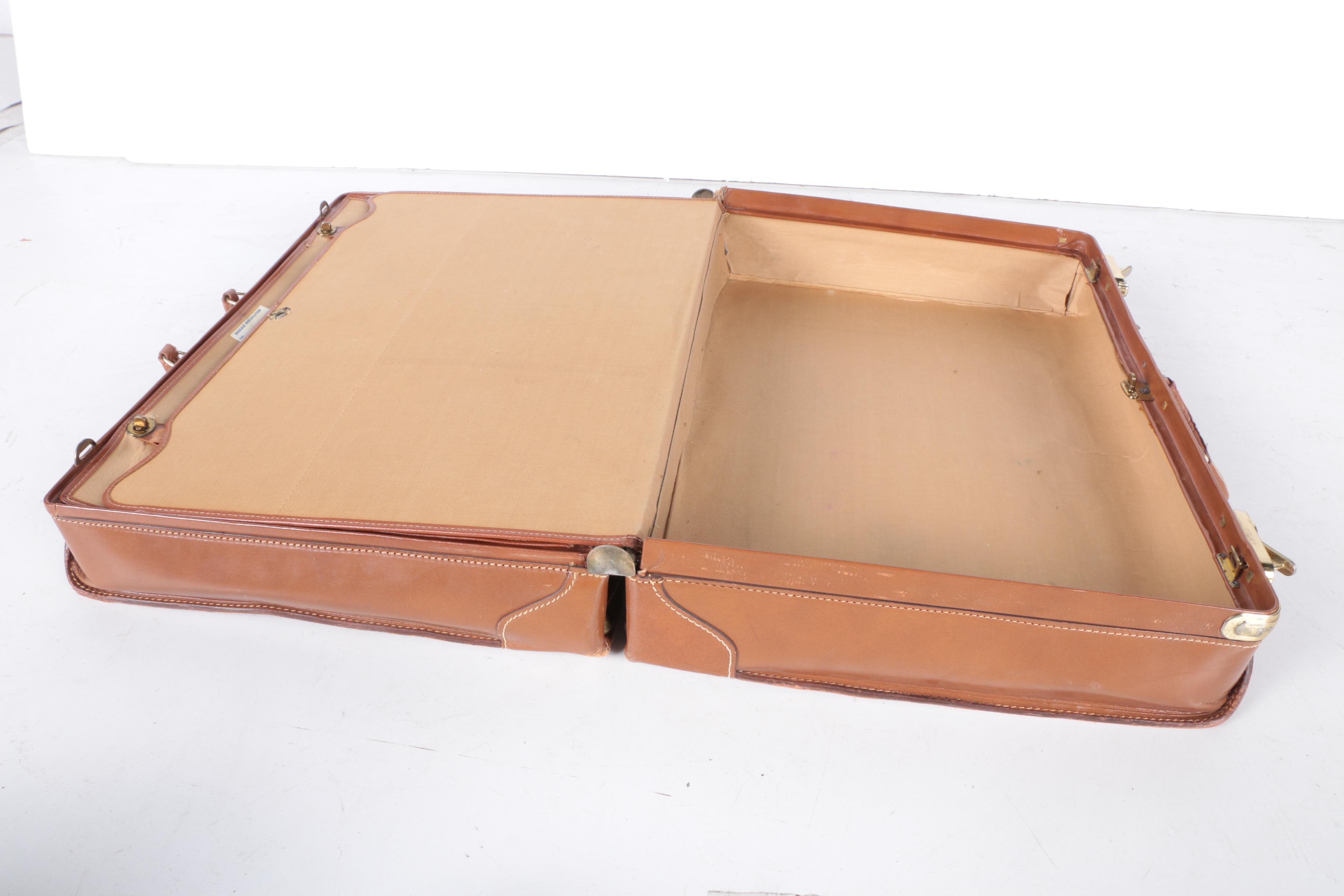 Vintage Leed's Leather Luggage Set with Presto Locks