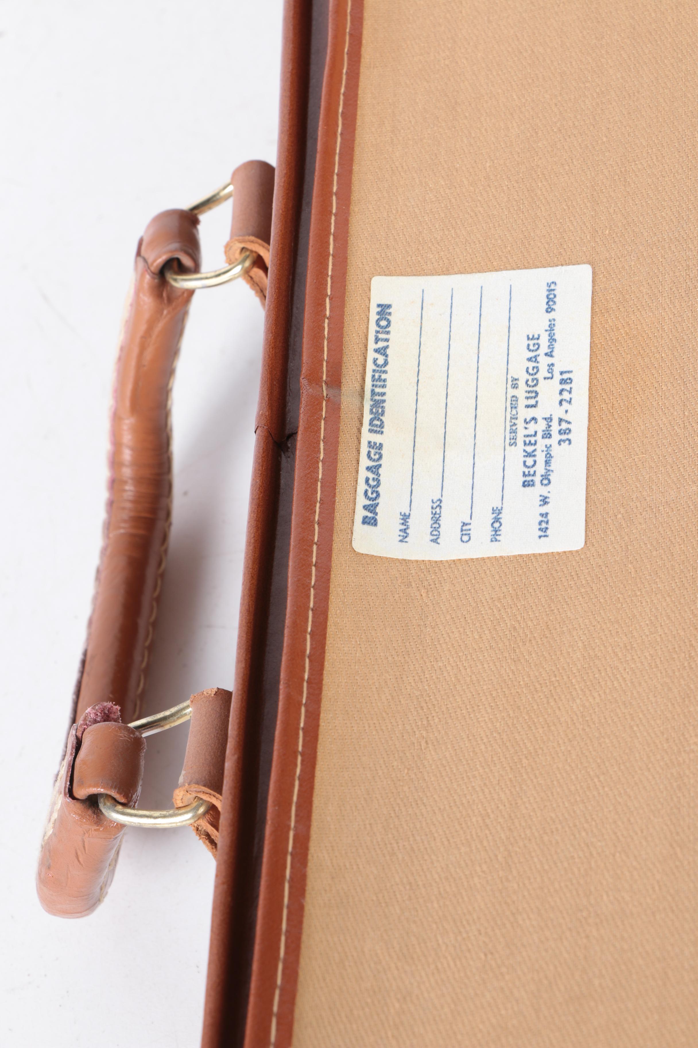 Vintage Leed's Leather Luggage Set with Presto Locks