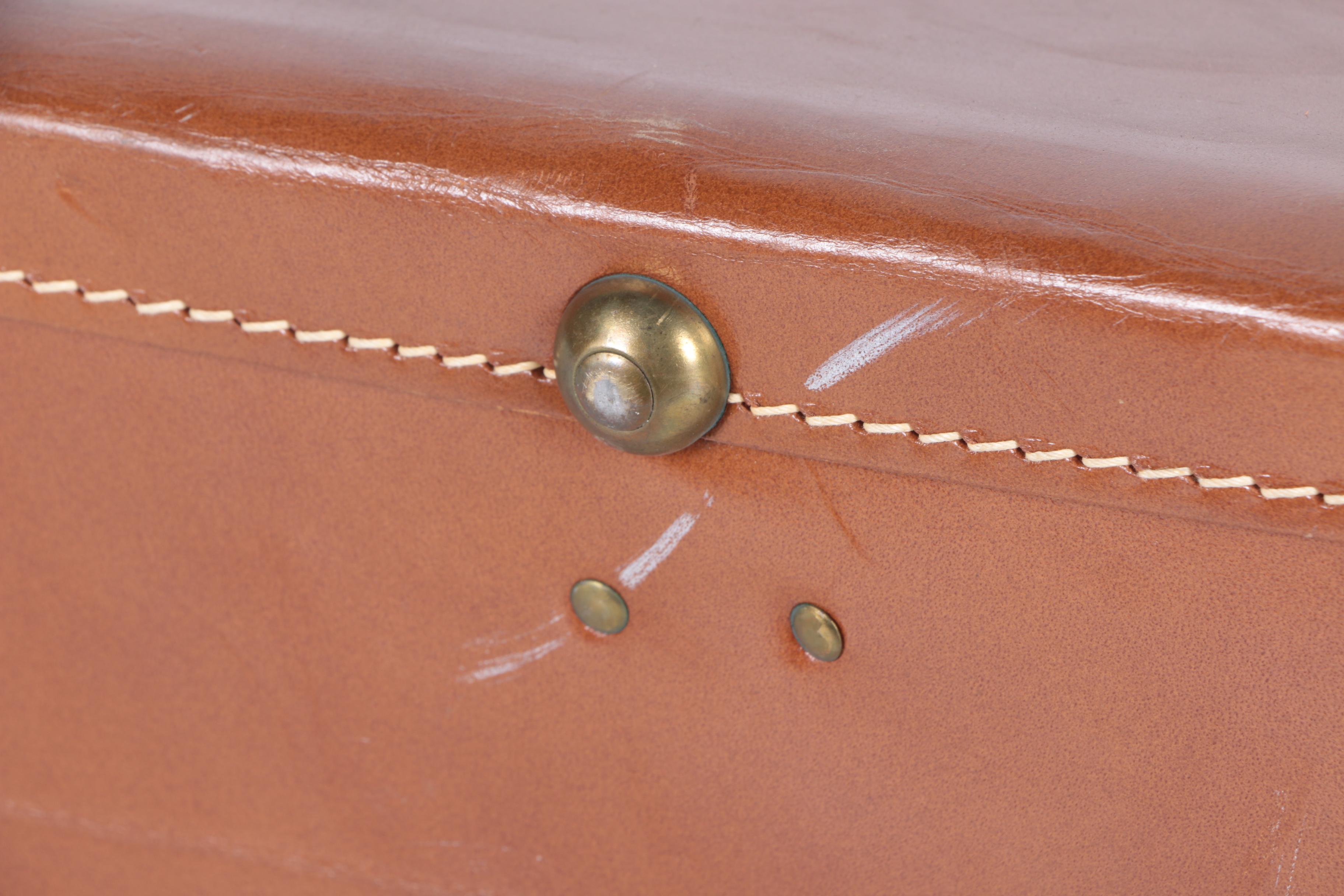 Vintage Leed's Leather Luggage Set with Presto Locks